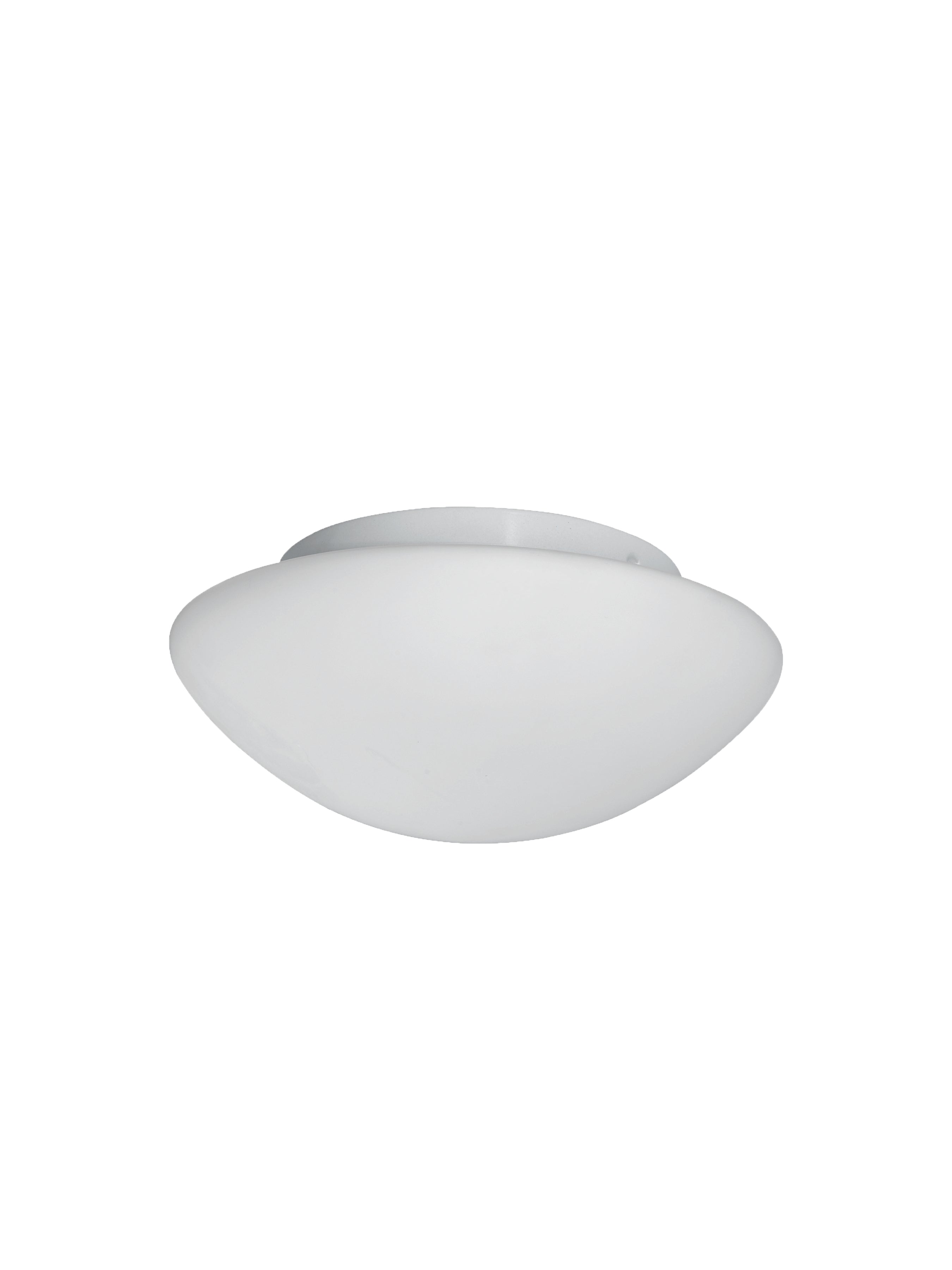 Searchlight Barmouth Bathroom Flush Fitting White Glass - 35cm Diameter IP44