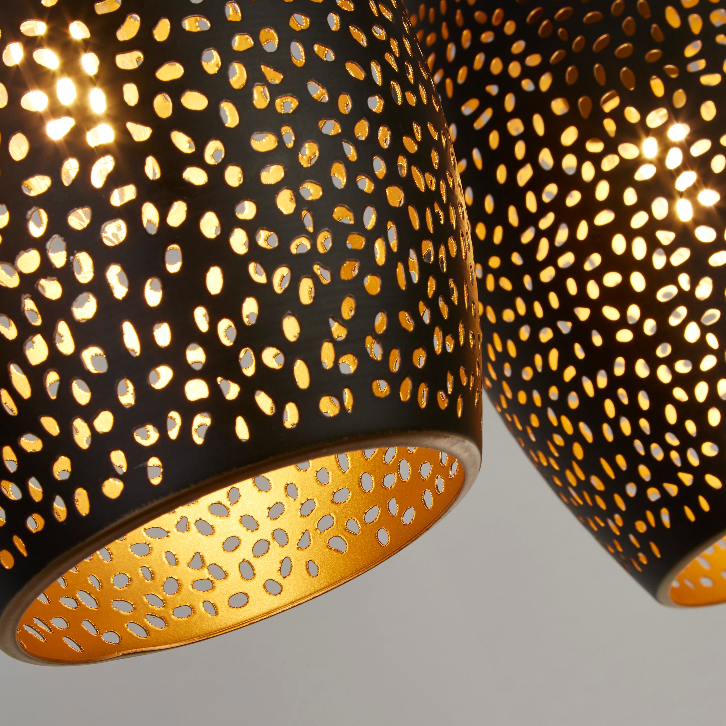 Searchlight Lambeth 4 Light Bar Pendant - Black Lambeth Cut Metal