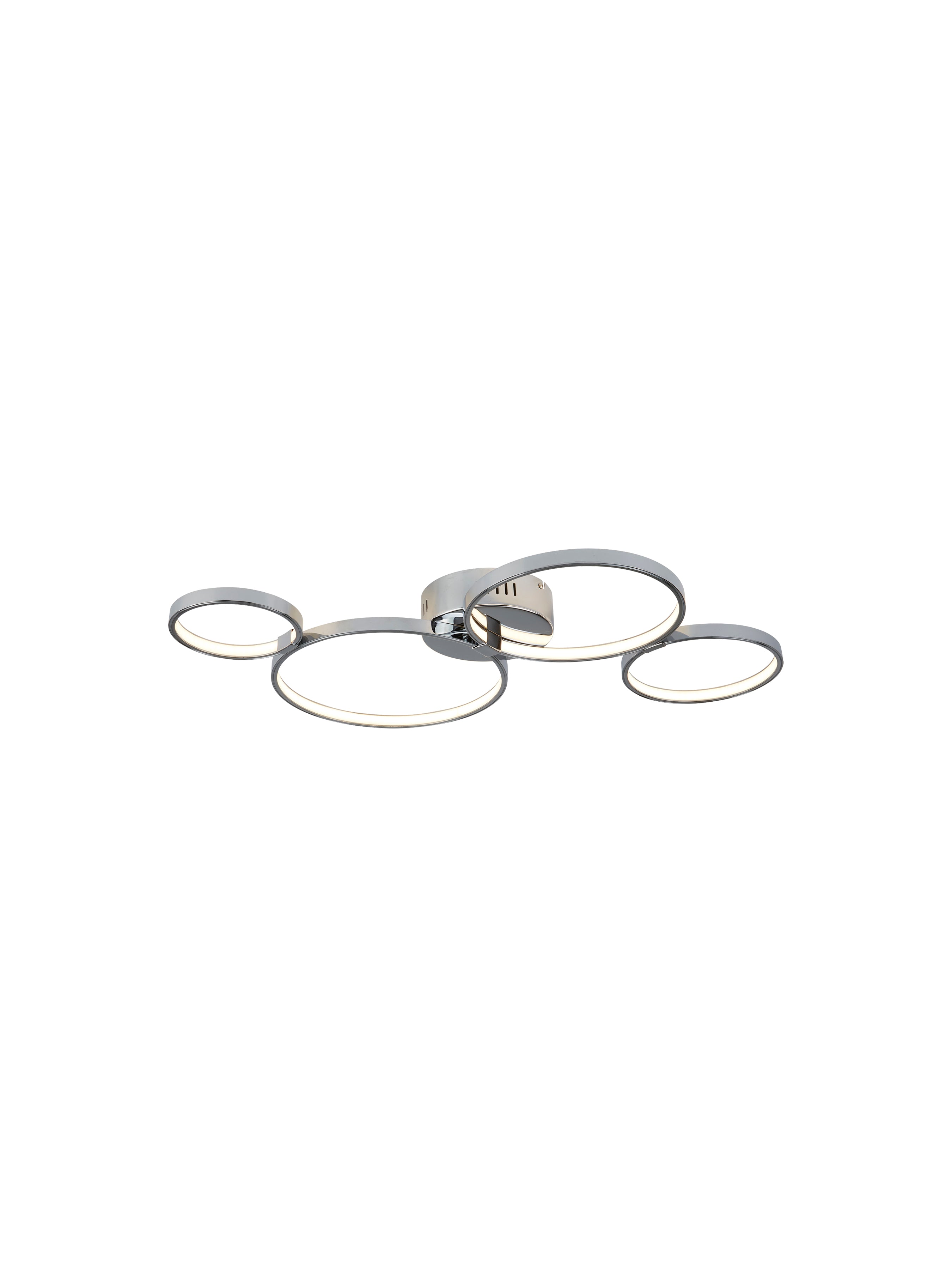 Searchlight Smith 4 Ring LED Ceiling Flush Fitting, Chrome