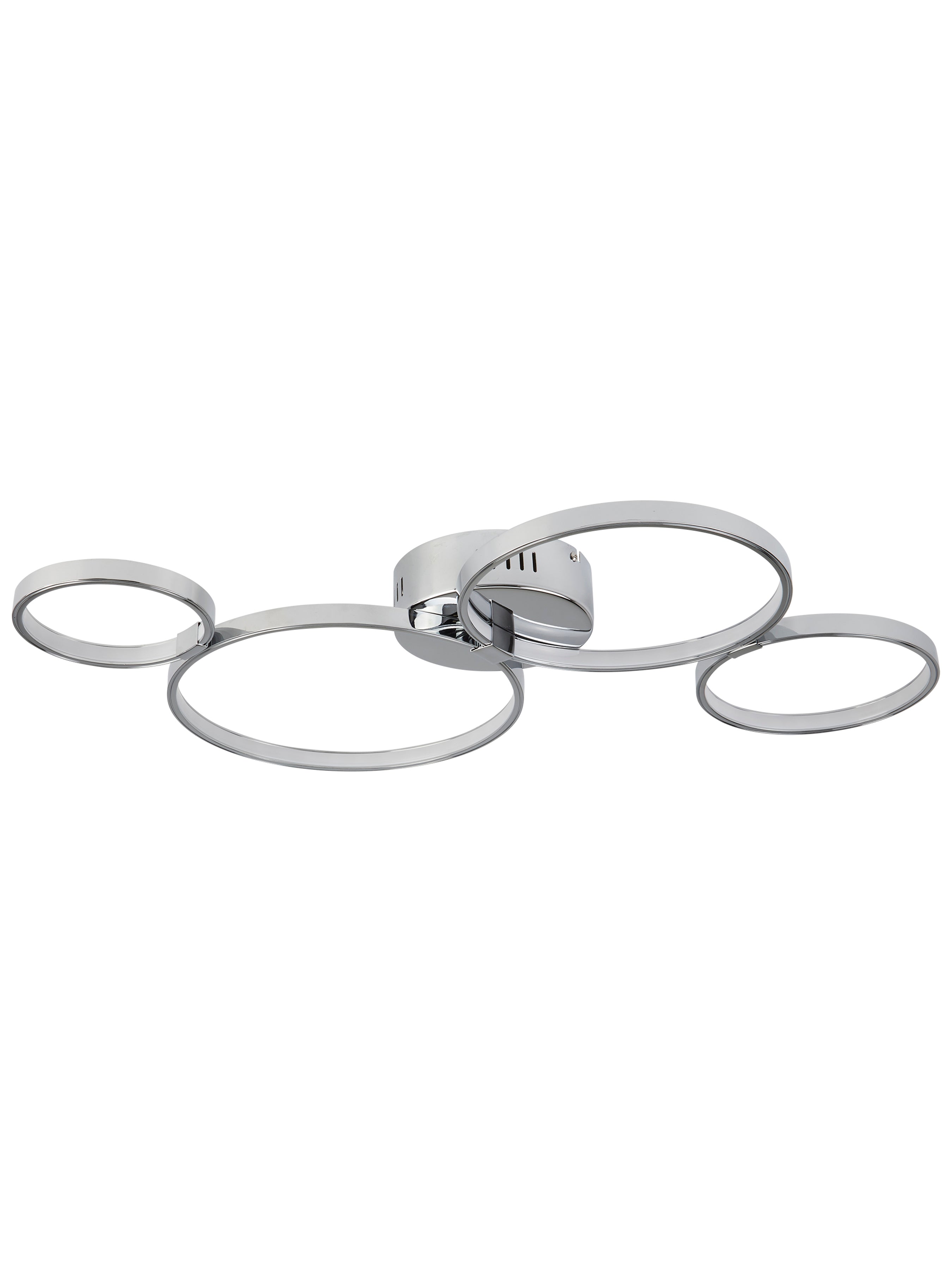 Searchlight Smith 4 Ring LED Ceiling Flush Fitting, Chrome