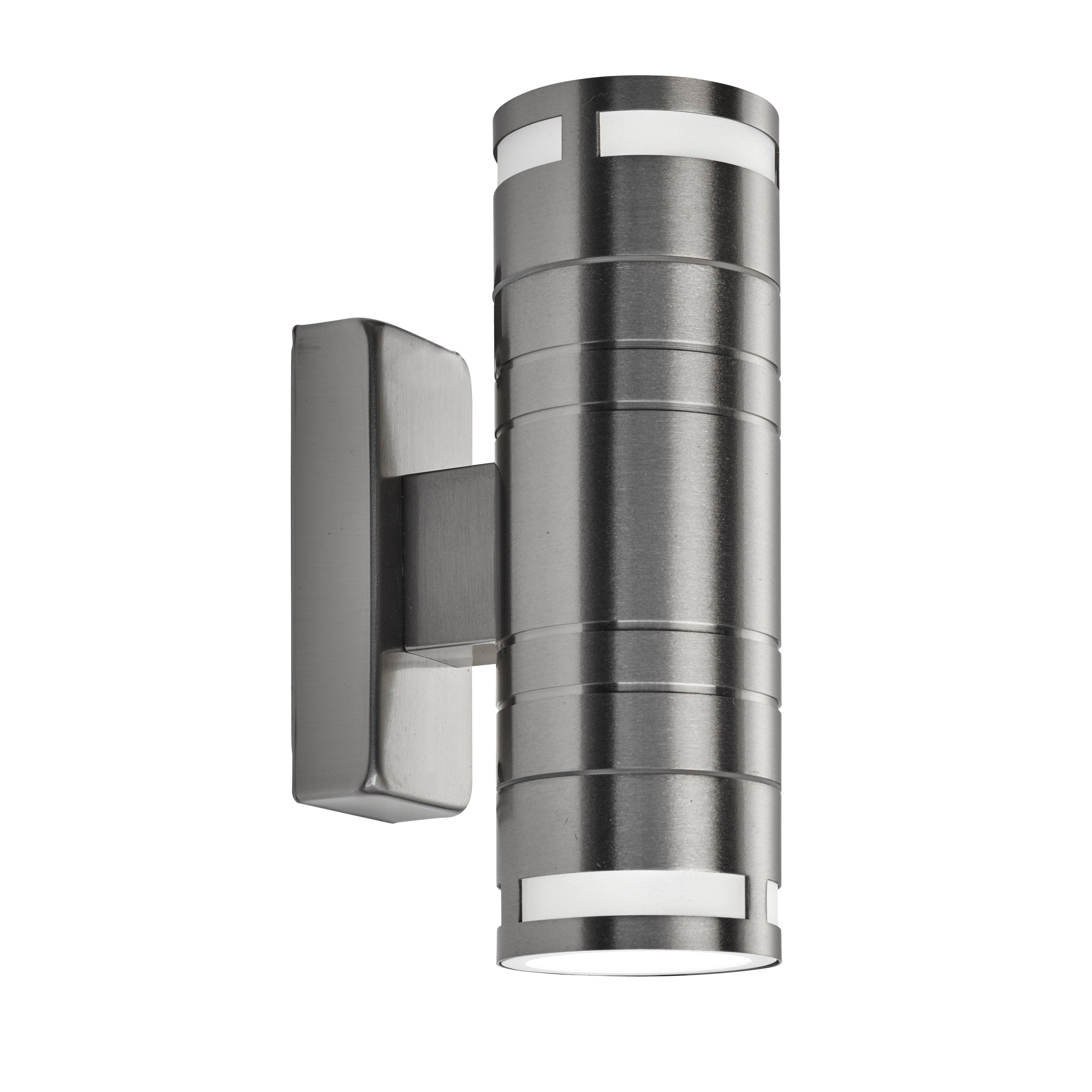 Searchlight Mela LED Outdoor Wall Light - Stainless Steel & Frosted Glass