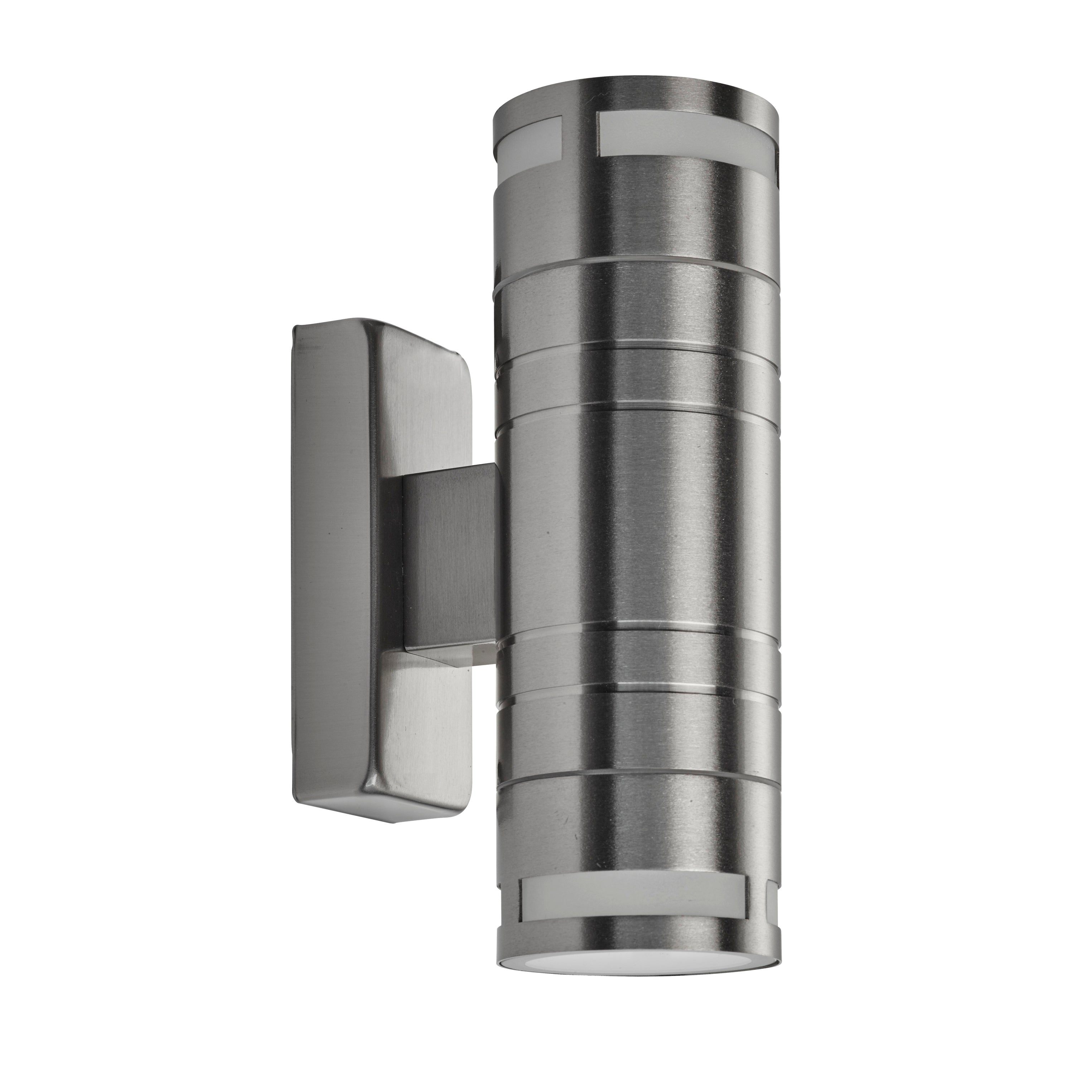 Searchlight Mela LED Outdoor Wall Light - Stainless Steel & Frosted Glass