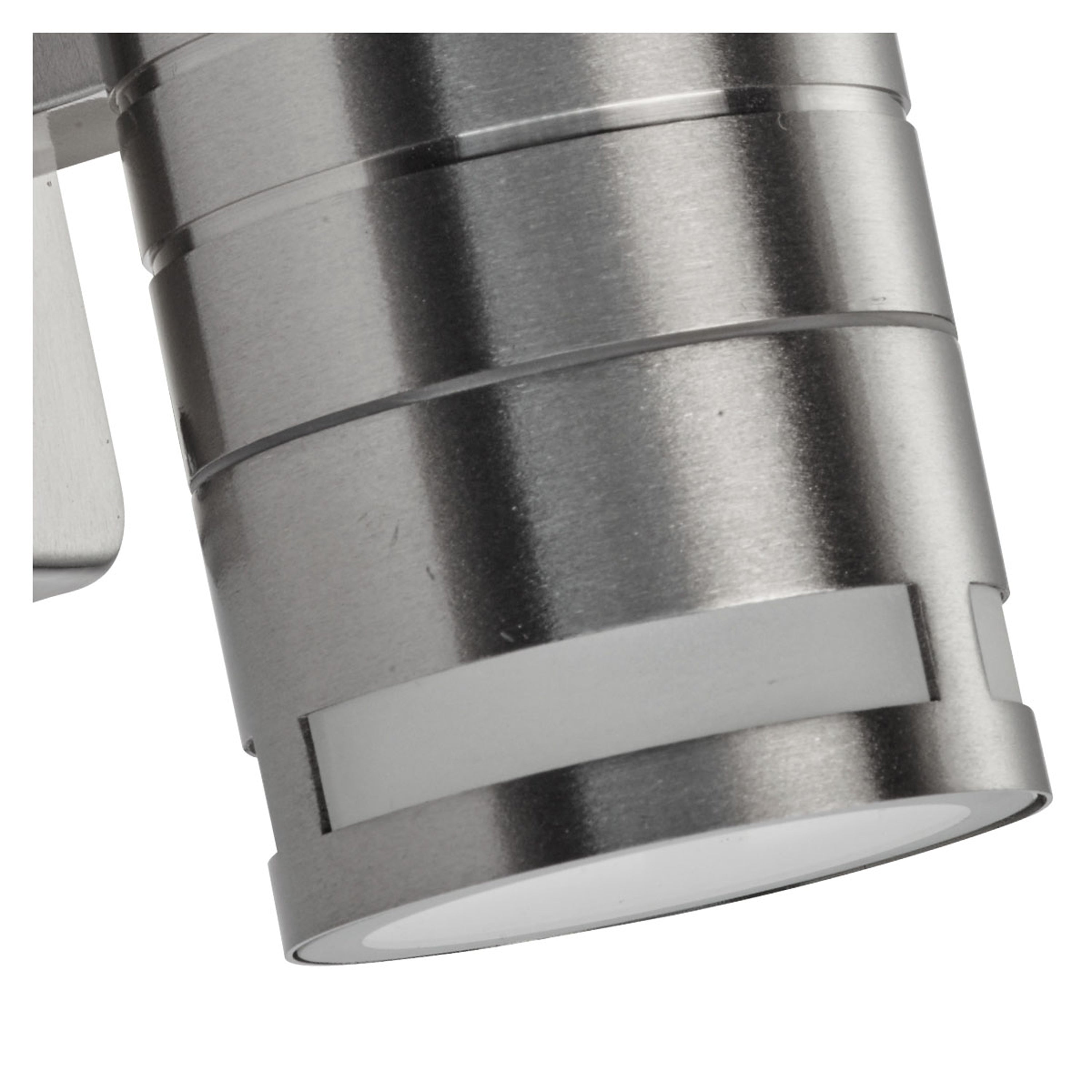 Searchlight Mela LED Outdoor Wall Light - Stainless Steel & Frosted Glass