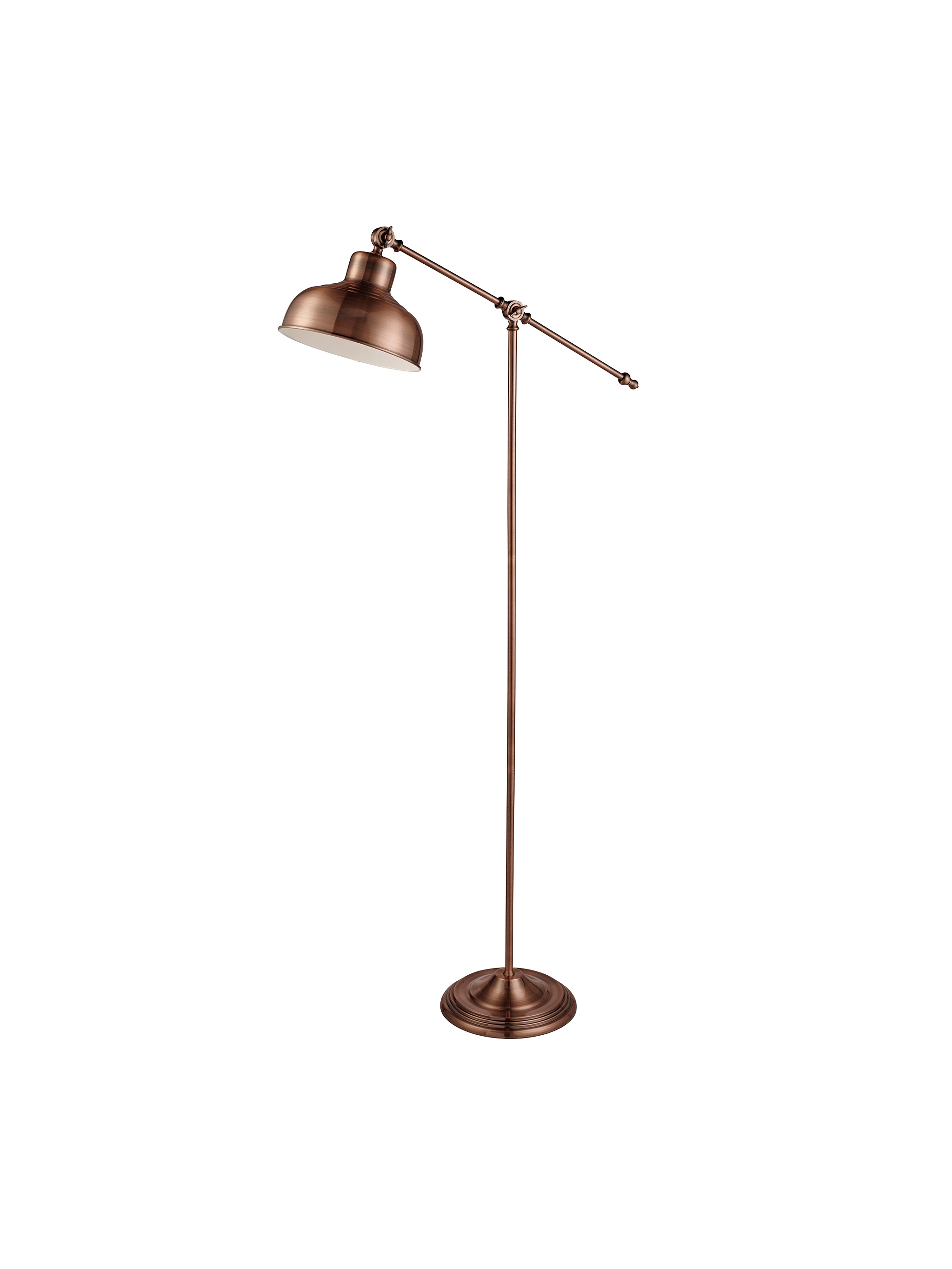 Searchlight Macauley Adjustable Floor Lamp - Antique Copper