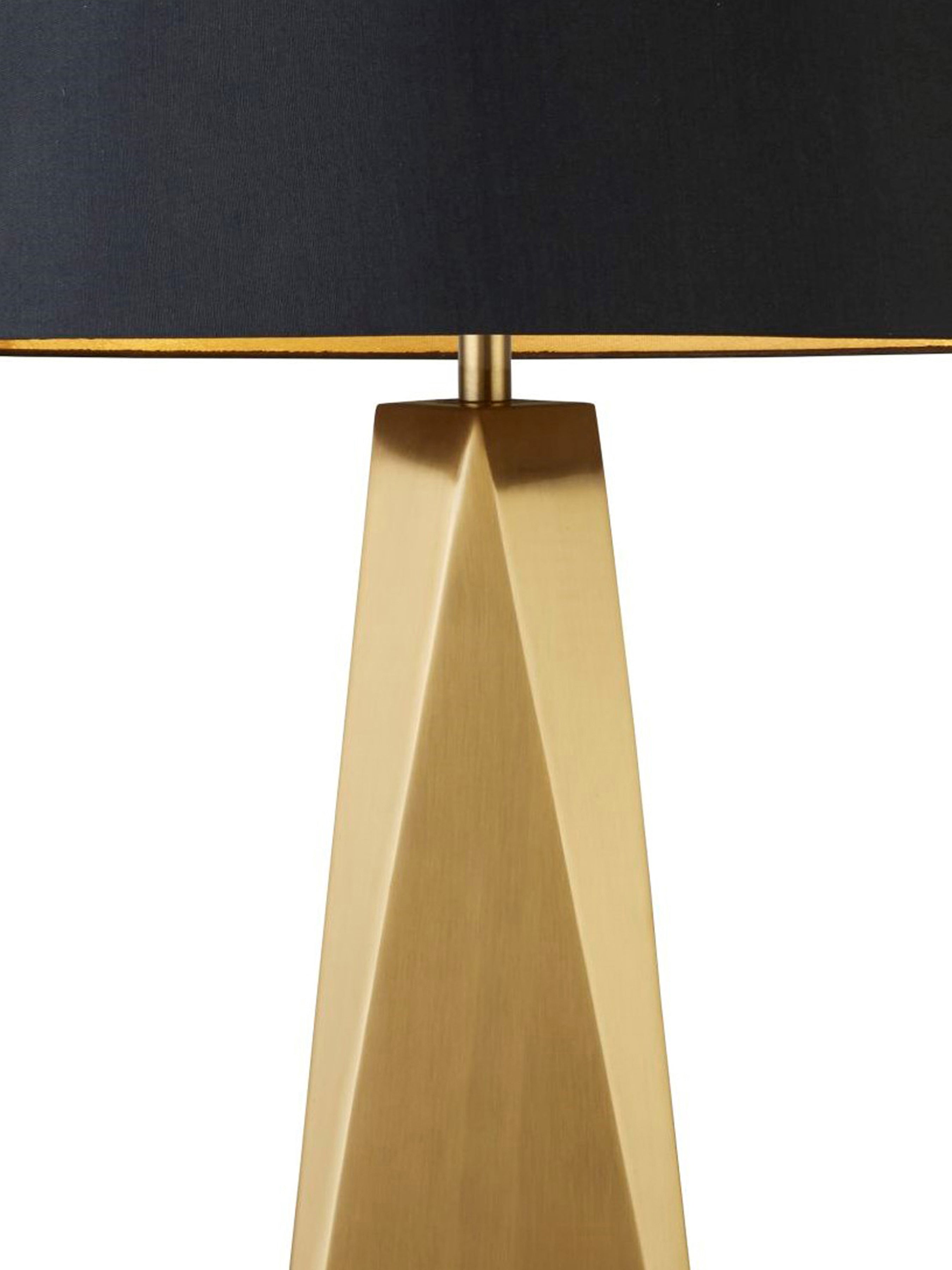 Searchlight Maguire Table Lamp - Gold Metal Base & Black/Gold Shade