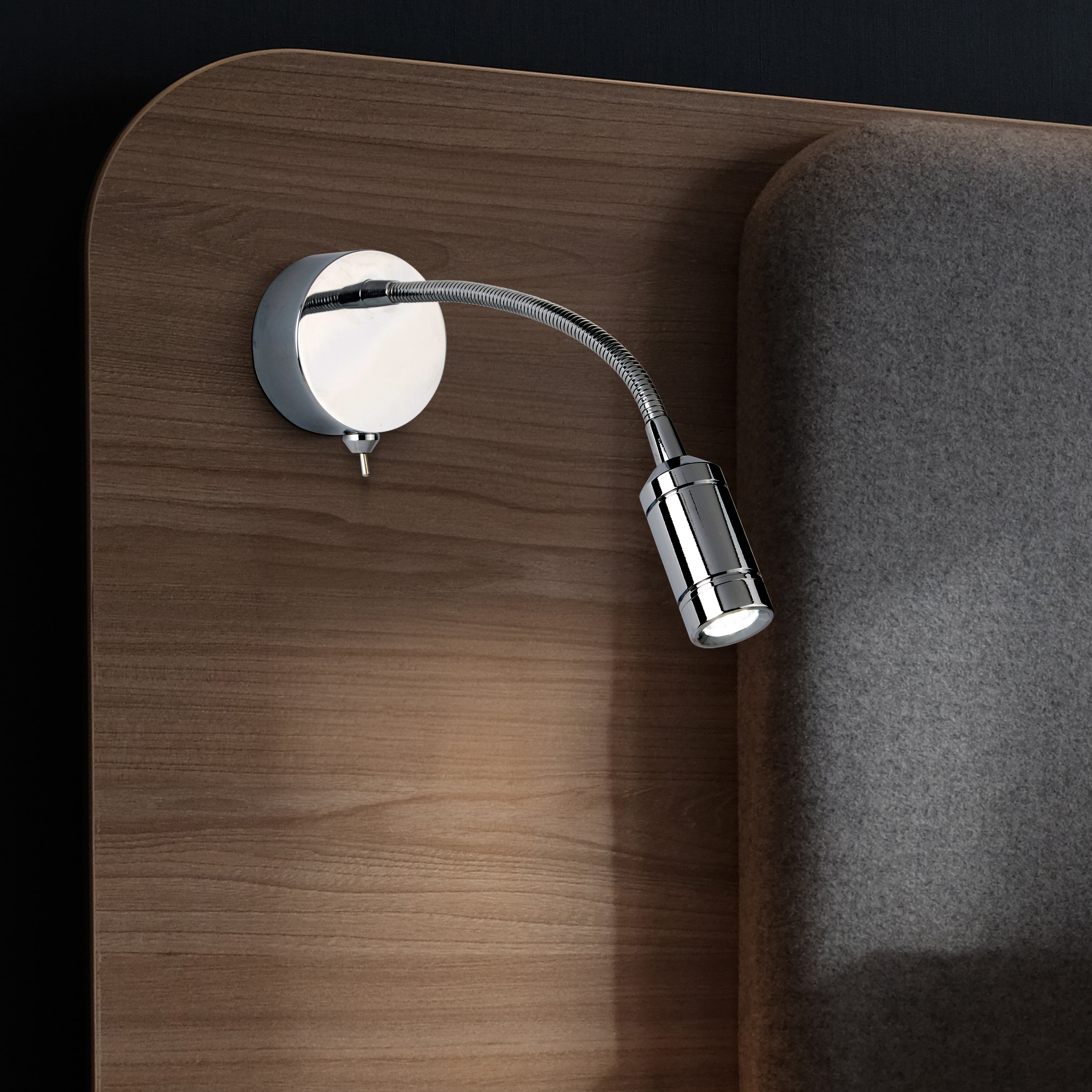 Searchlight LED Adjustable Wall Light - Flexi Arm - Chrome