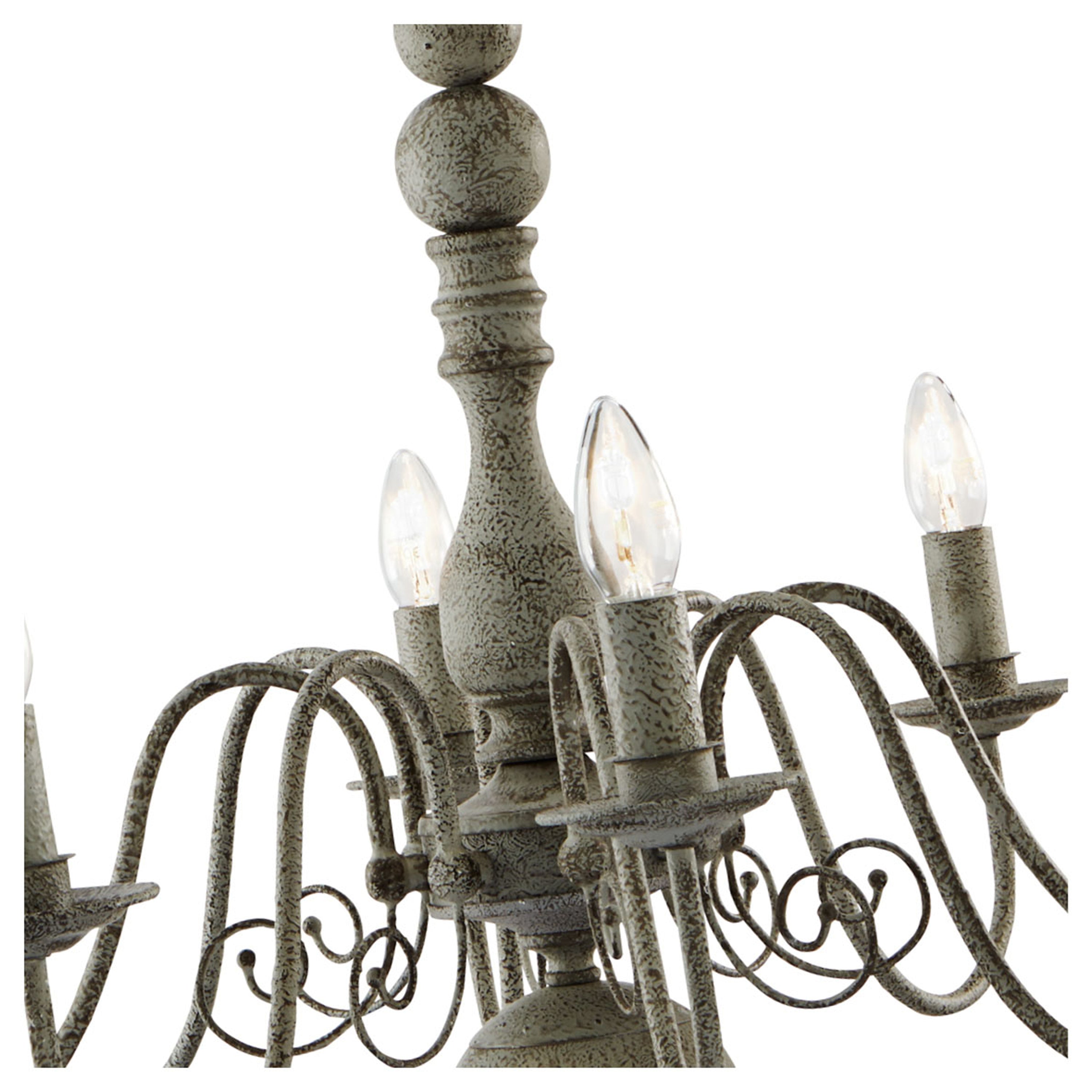 Searchlight Gilman Steel 8 Light Fitting With Textured Grey Finish