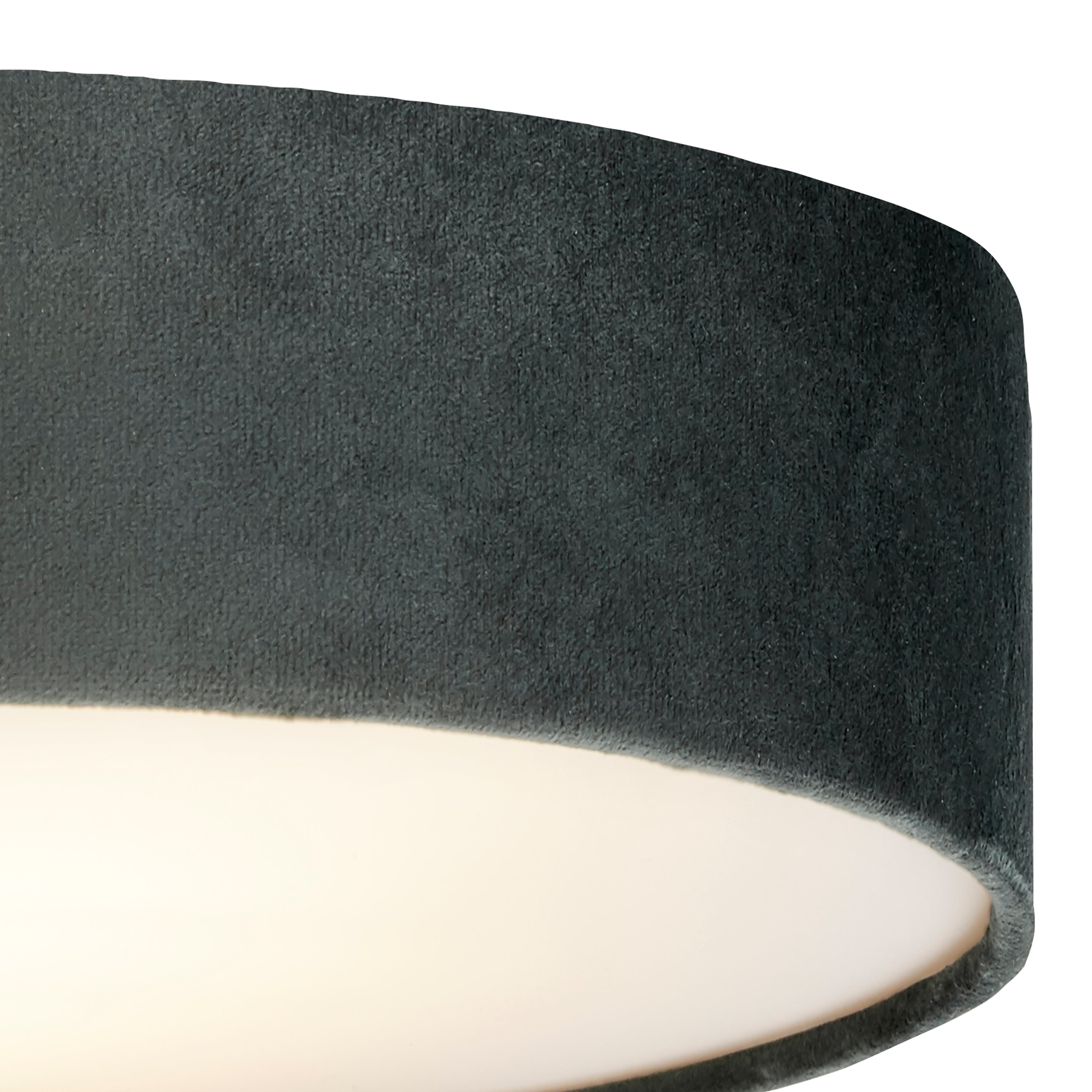 Searchlight David 2 Light Flush - Grey Velvet