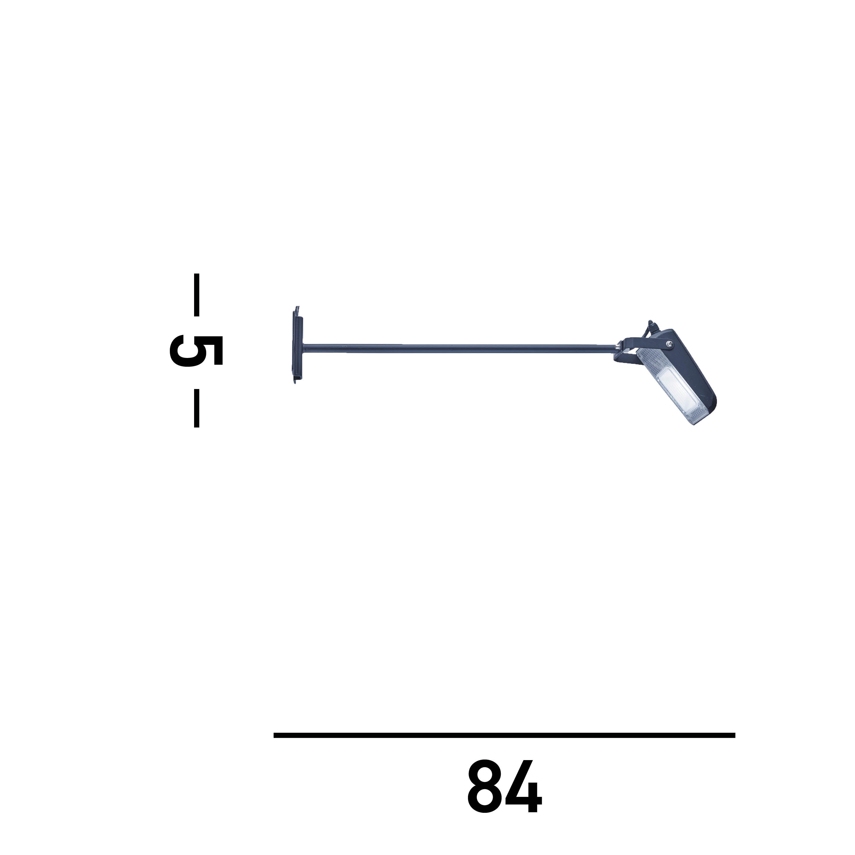 Searchlight Portland LED Outdoor Wall Light - Black with Clear Diffuser - IP65