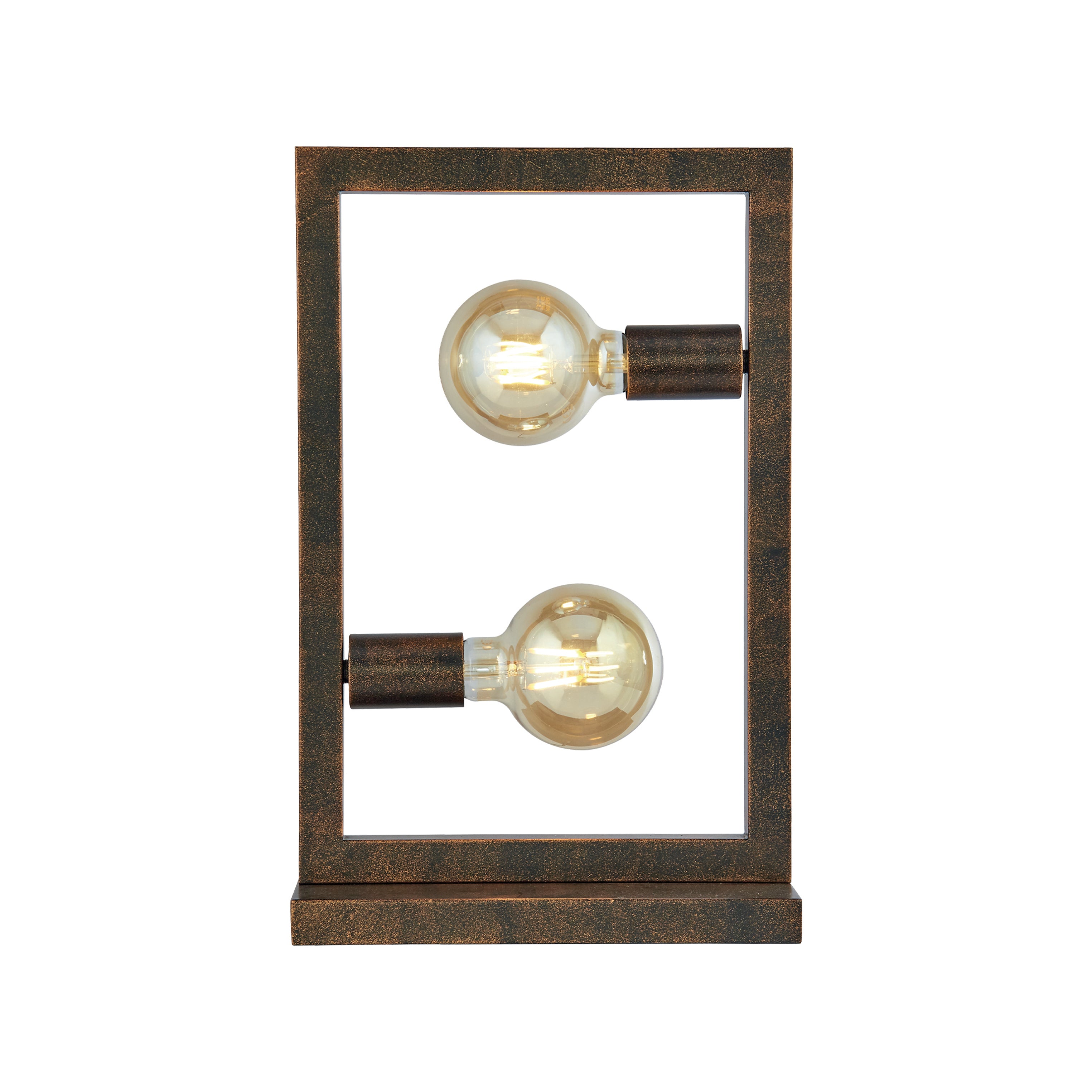 Searchlight Oakes 2 Light Table Lamp - Rustic Brown