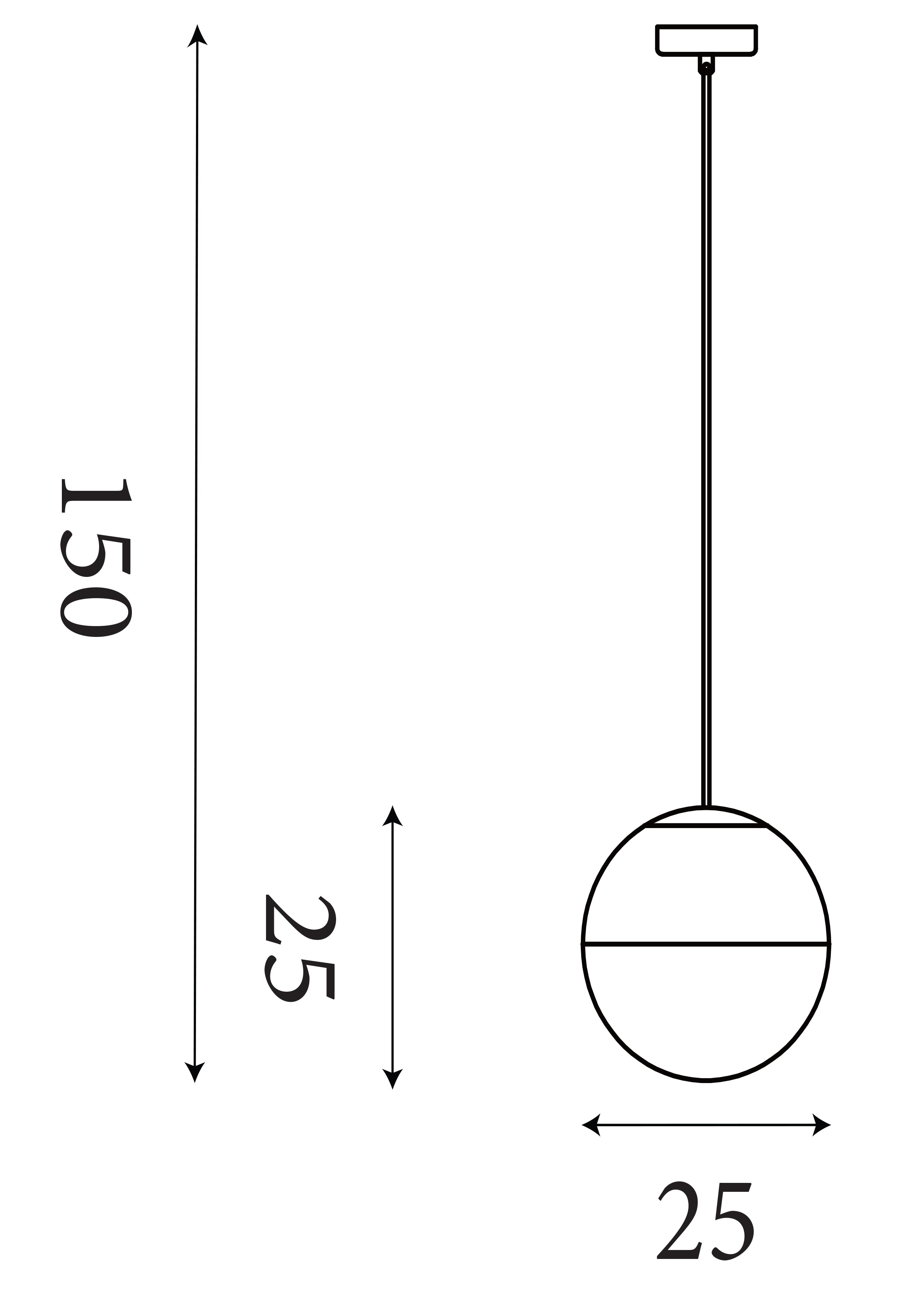 Searchlight Edmond Ceiling Pendant - Matt Black & Opal Glass