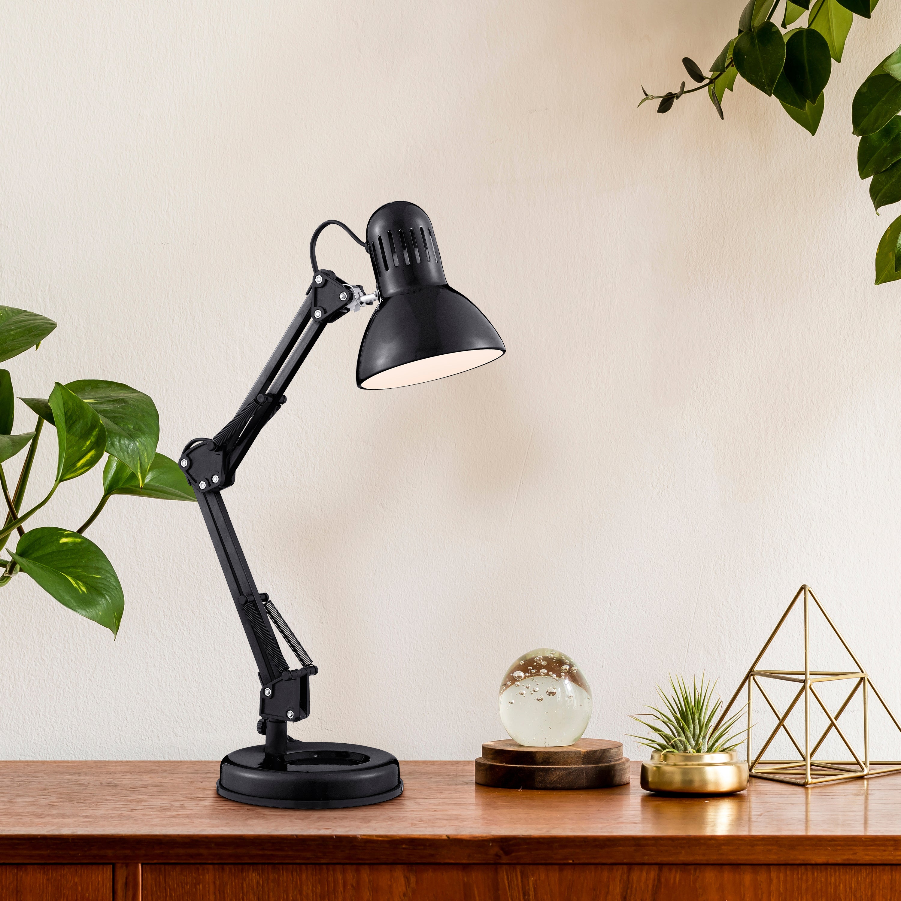 Searchlight Dane Desk Table Lamp - Black