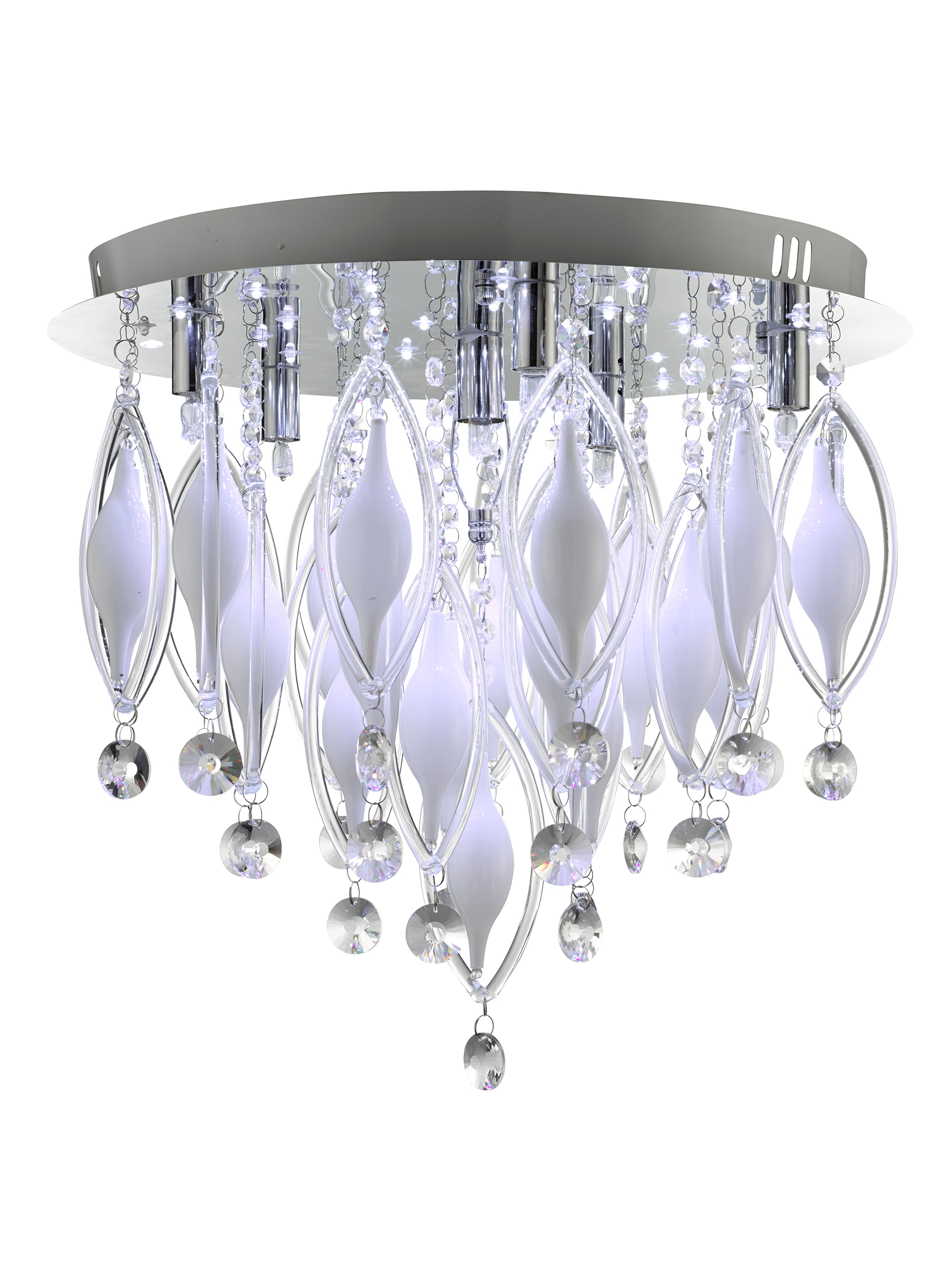 Searchlight Solomon Chrome 6 LED Fitting With Colour Changing Glass & Remote Control