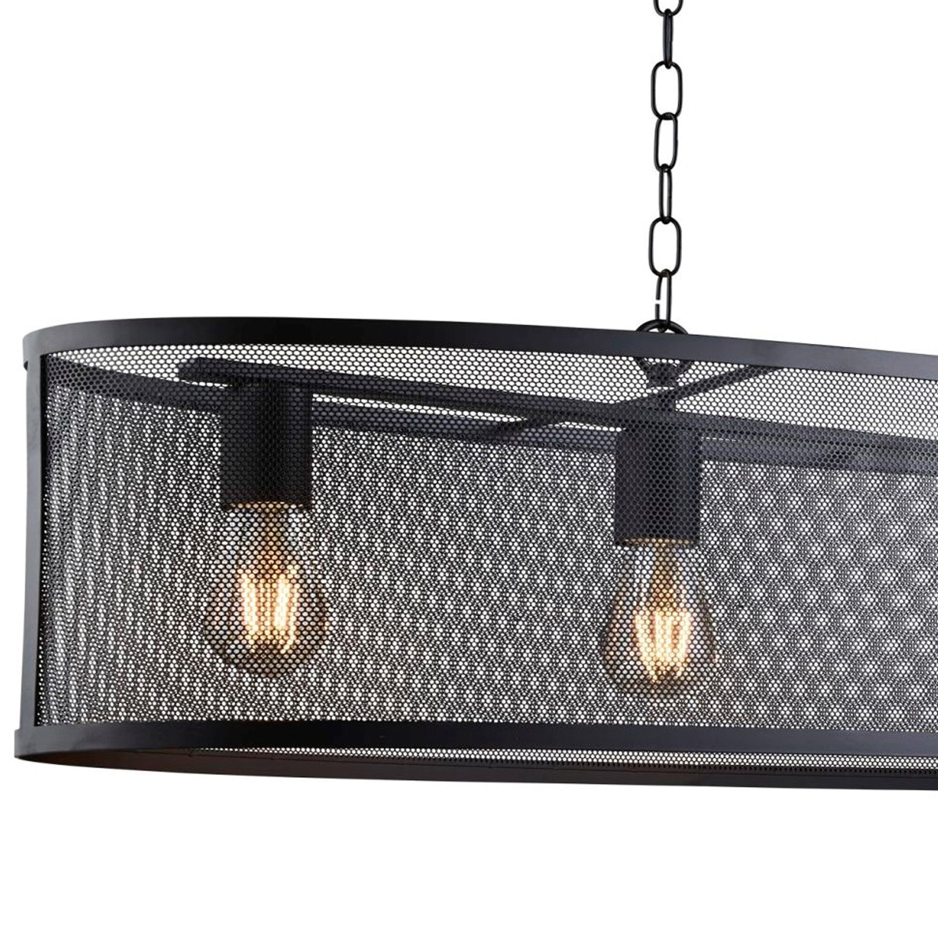 Searchlight Falkner 4 Light Oval Pendant Matt Black