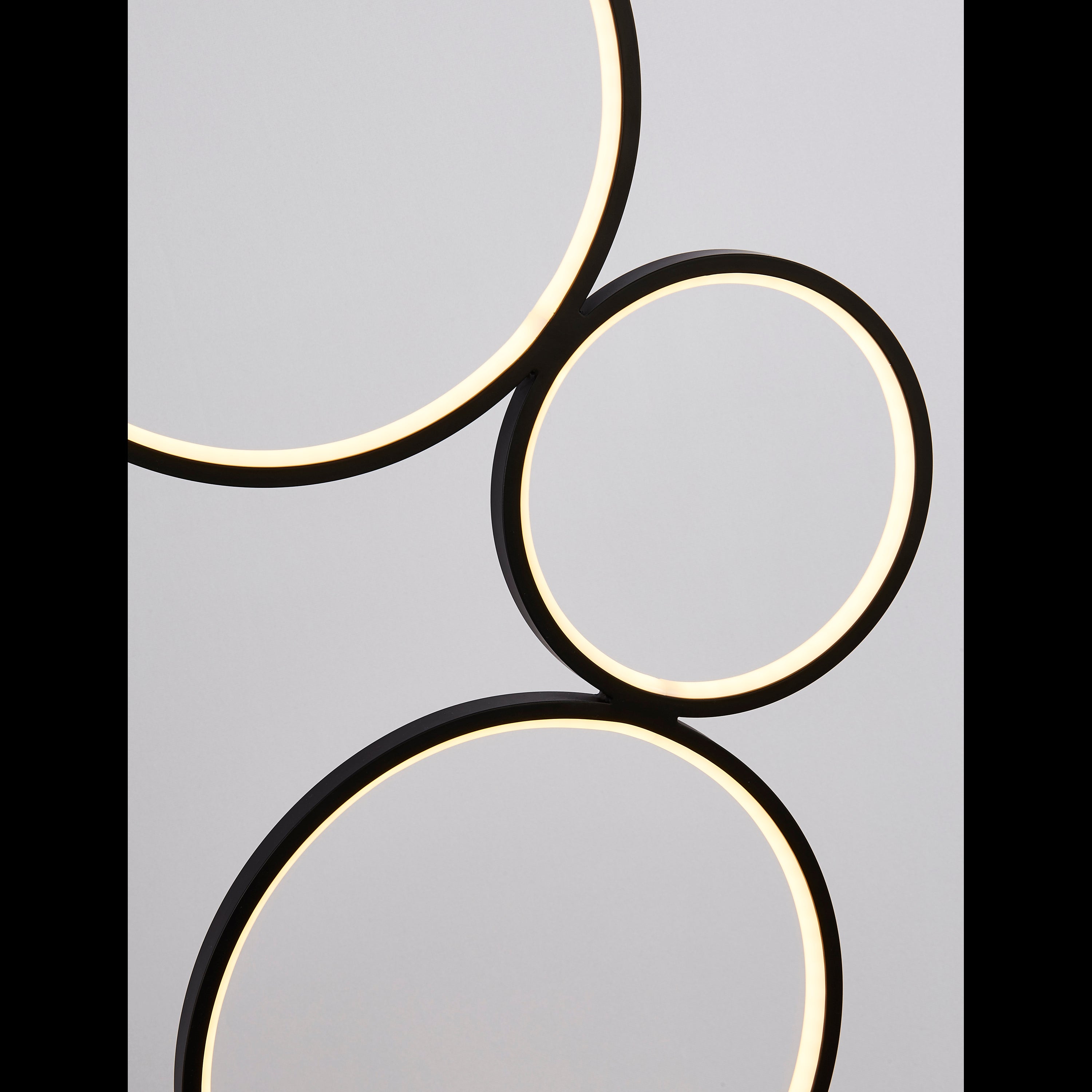 Searchlight Cantsfield 5 Light LED Ring Floor Lamp - Matt Black