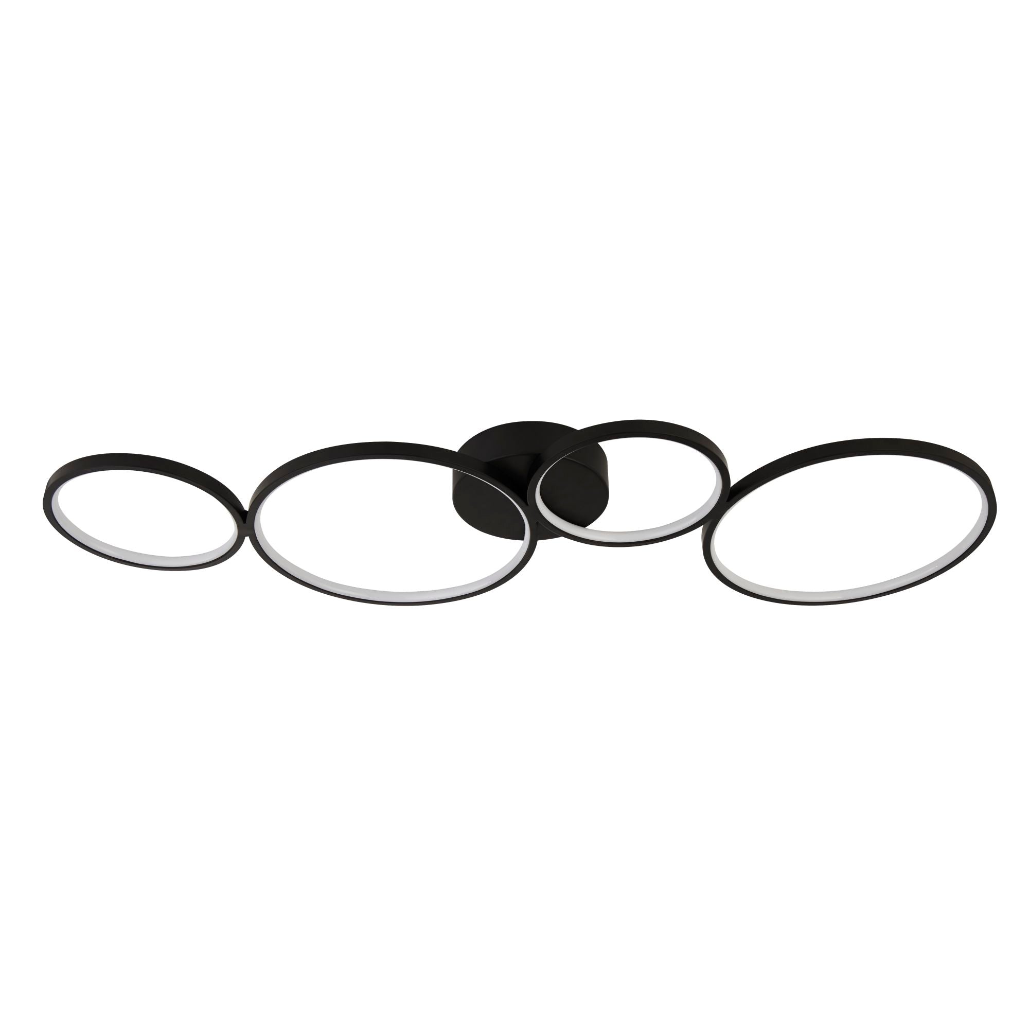 Searchlight Cantsfield 4 Light LED Ring Flush Ceiling Light - Matt Black