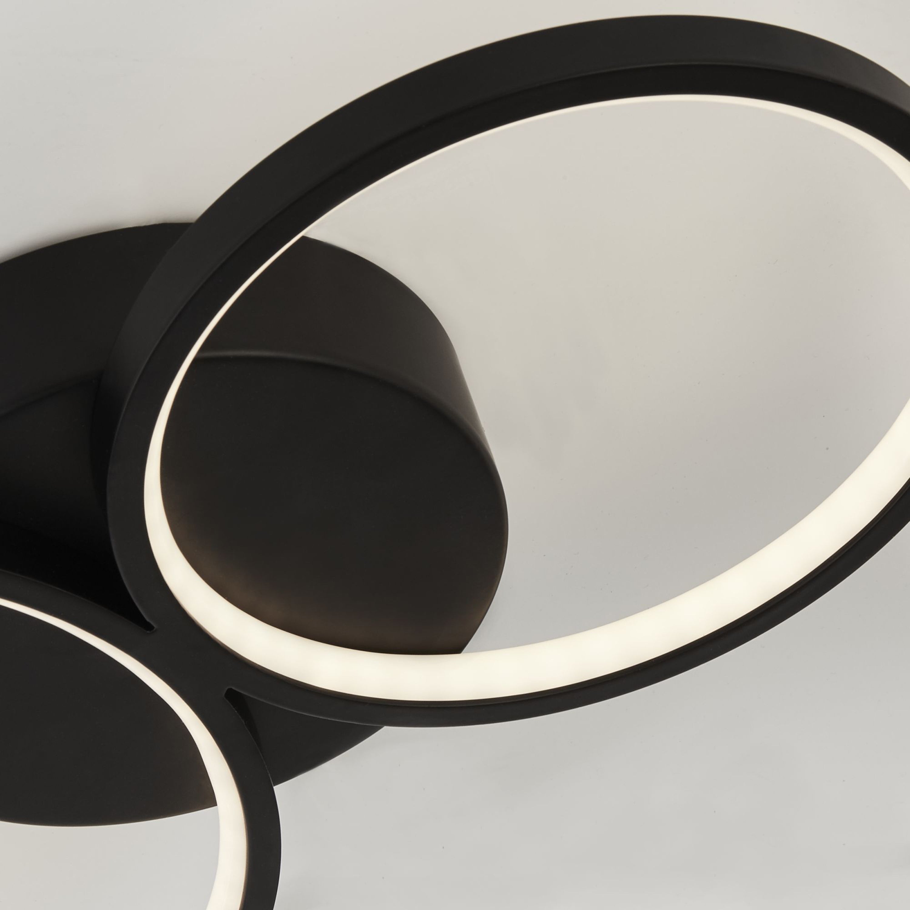 Searchlight Cantsfield 4 Light LED Ring Flush Ceiling Light - Matt Black