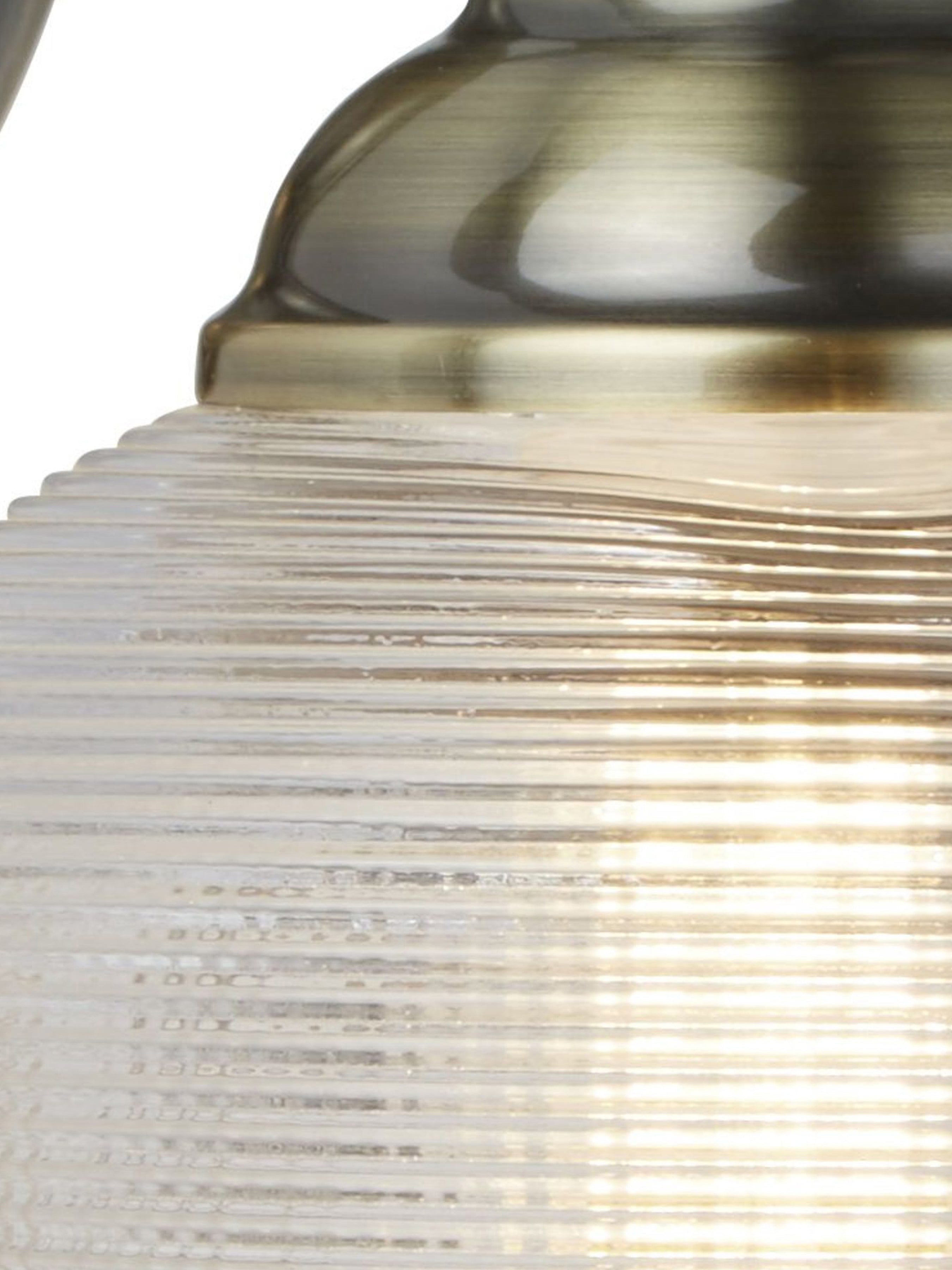 Searchlight Beech II Single Wall Bracket - Antique Brass & Holophane Glass