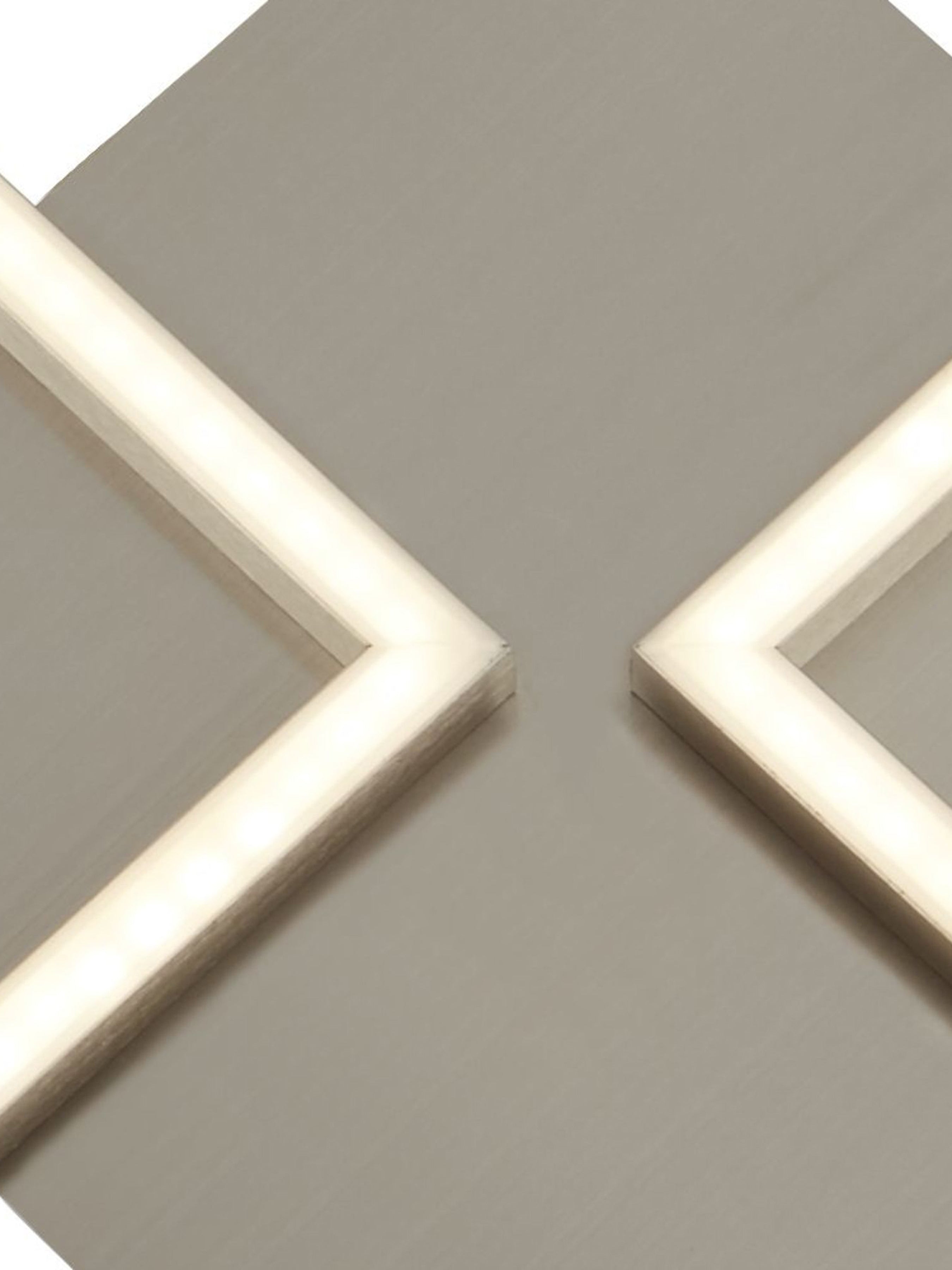 Searchlight Waltham 2 Light LED Wall Light - Satin Silver