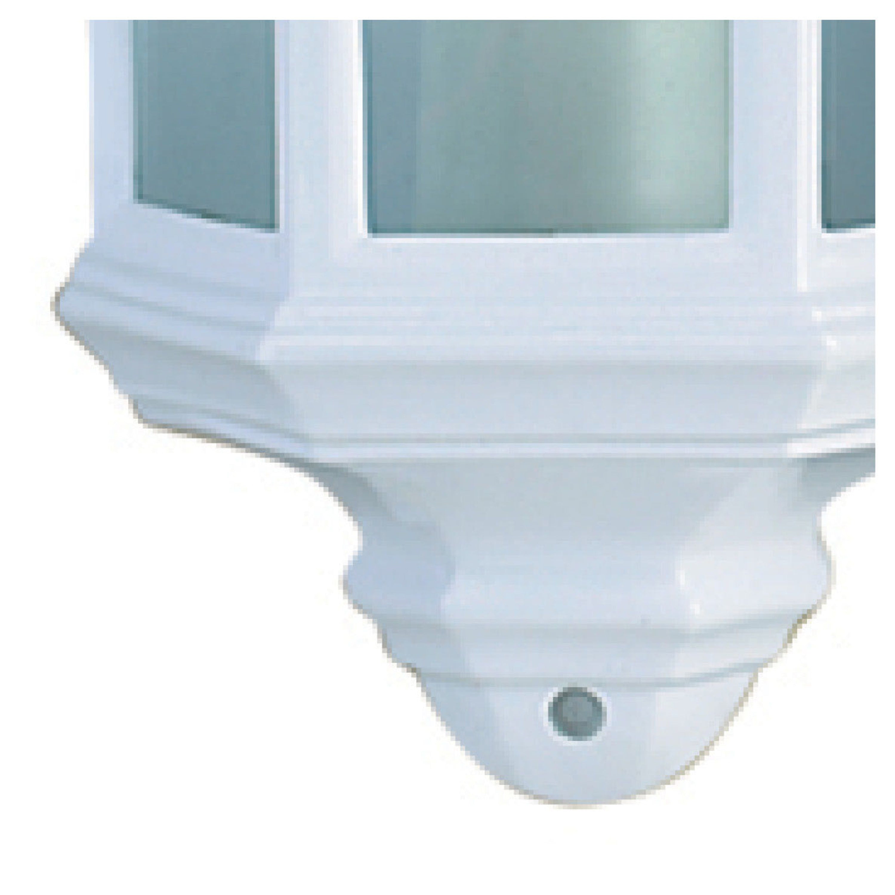 Searchlight Maddrel Outdoor Wall Light - White Aluminium & Glass - IP44