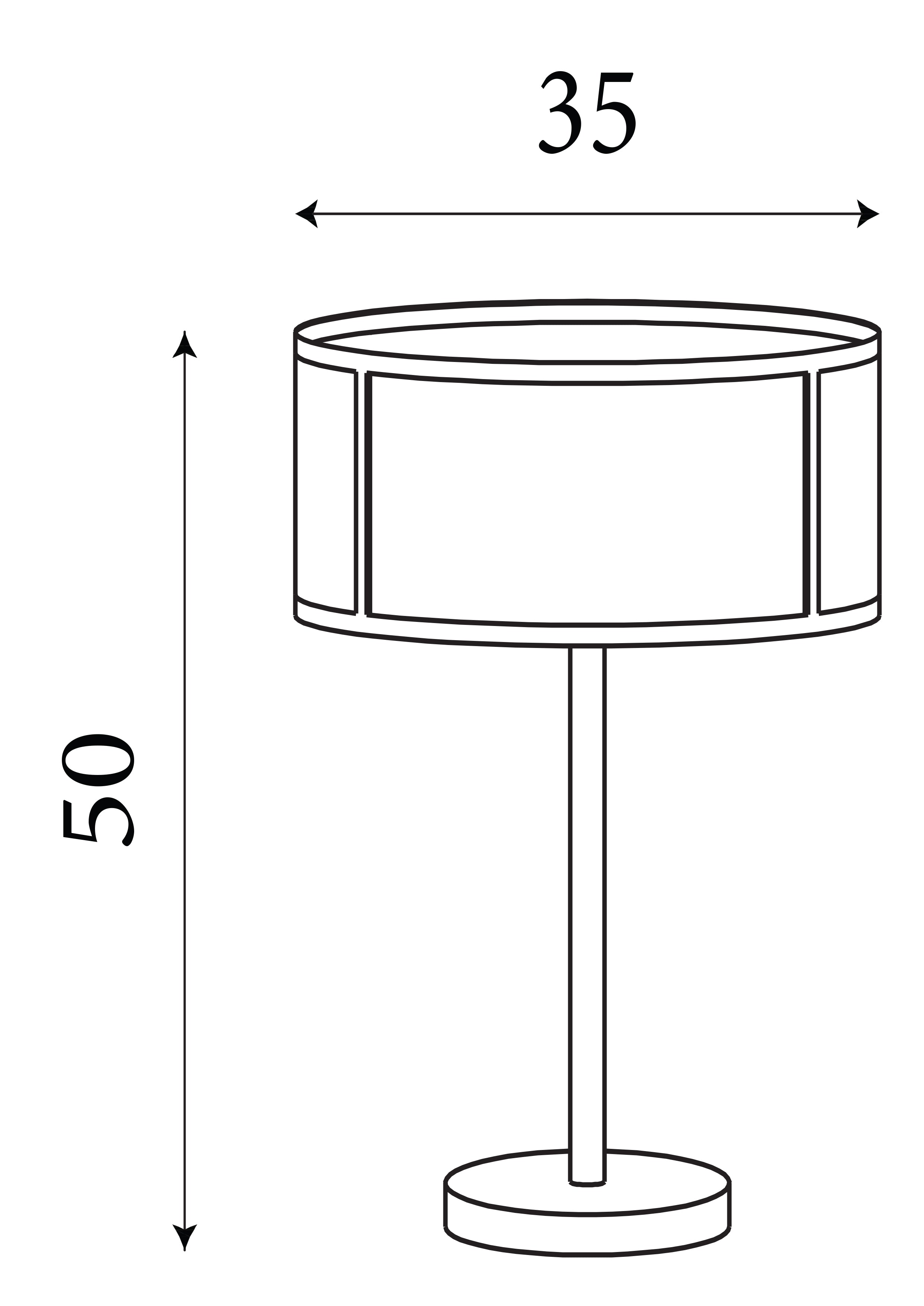 Searchlight Falkner 2 Light Table Lamp - Matt Black Metal