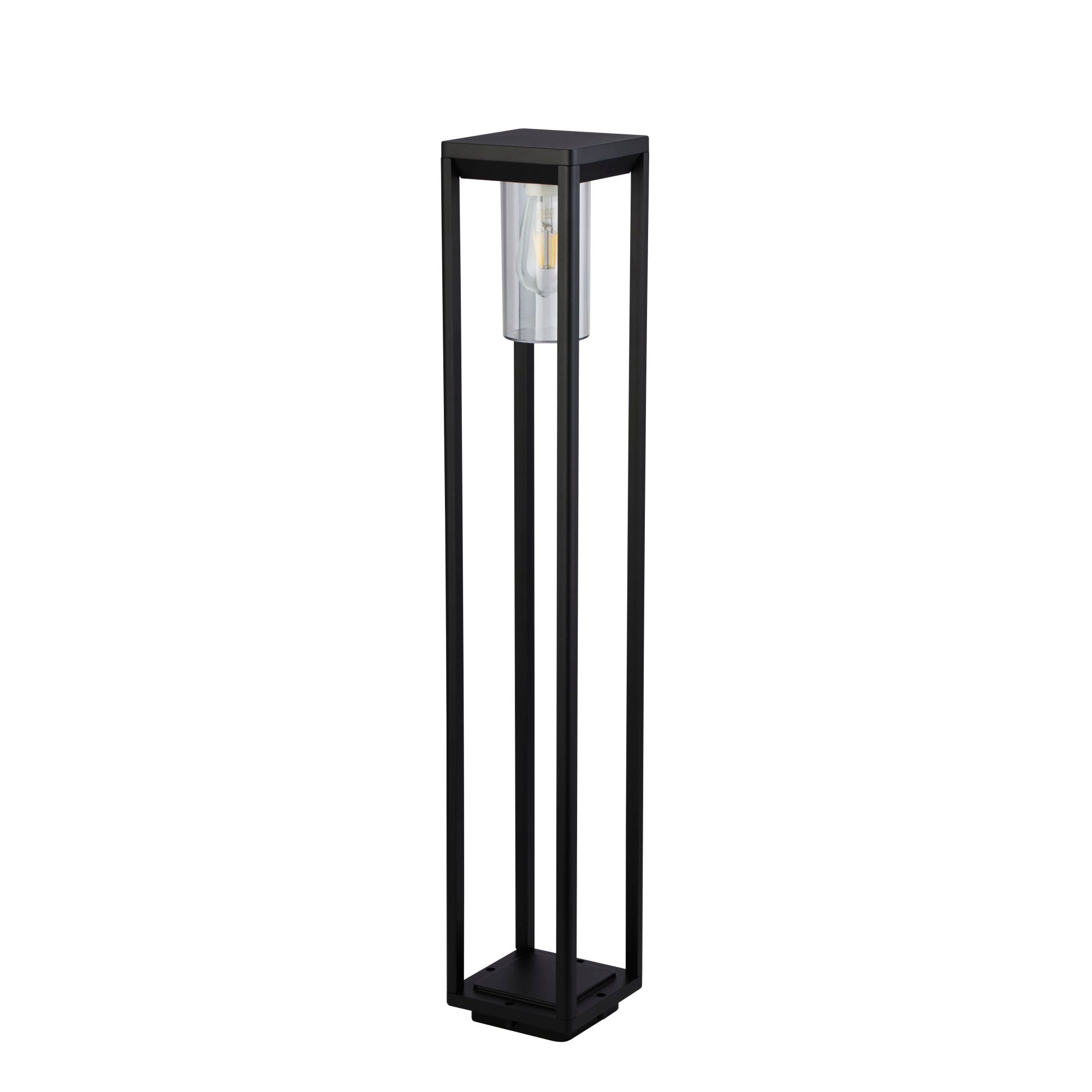 Searchlight Aubery 900mm Outdoor Post - Matt Black with Clear Diffuser