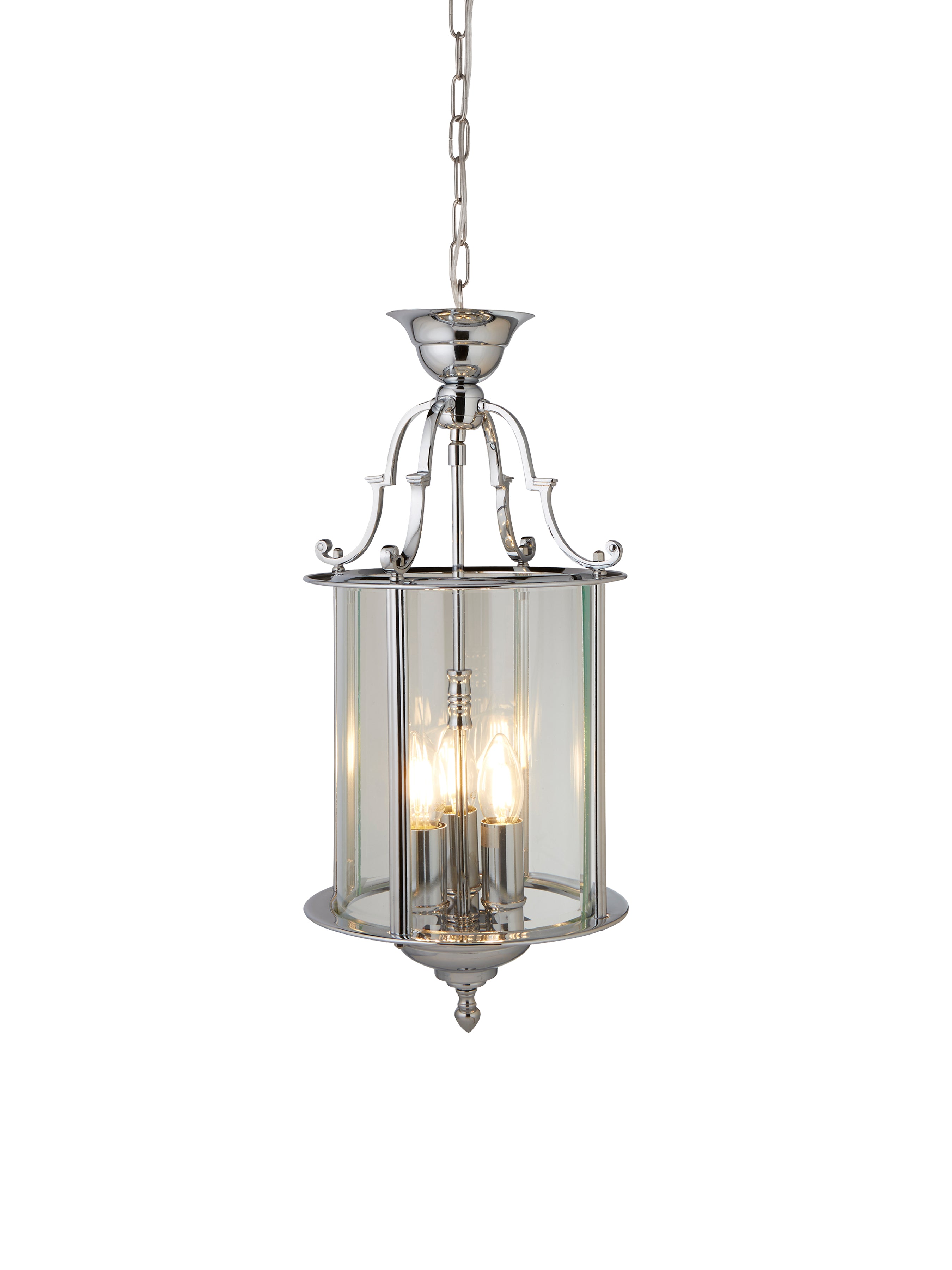 Searchlight Lake 25cm Chrome 3 Light Bevelled Glass