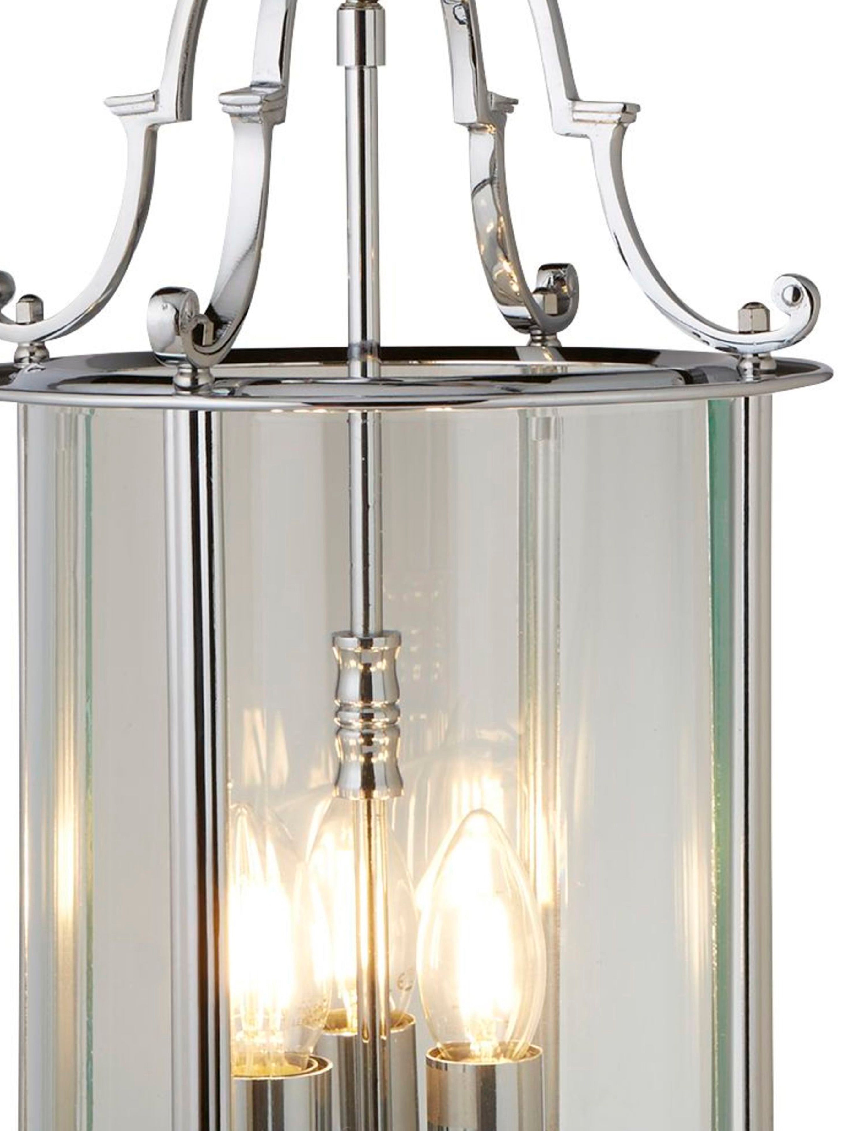 Searchlight Lake 25cm Chrome 3 Light Bevelled Glass