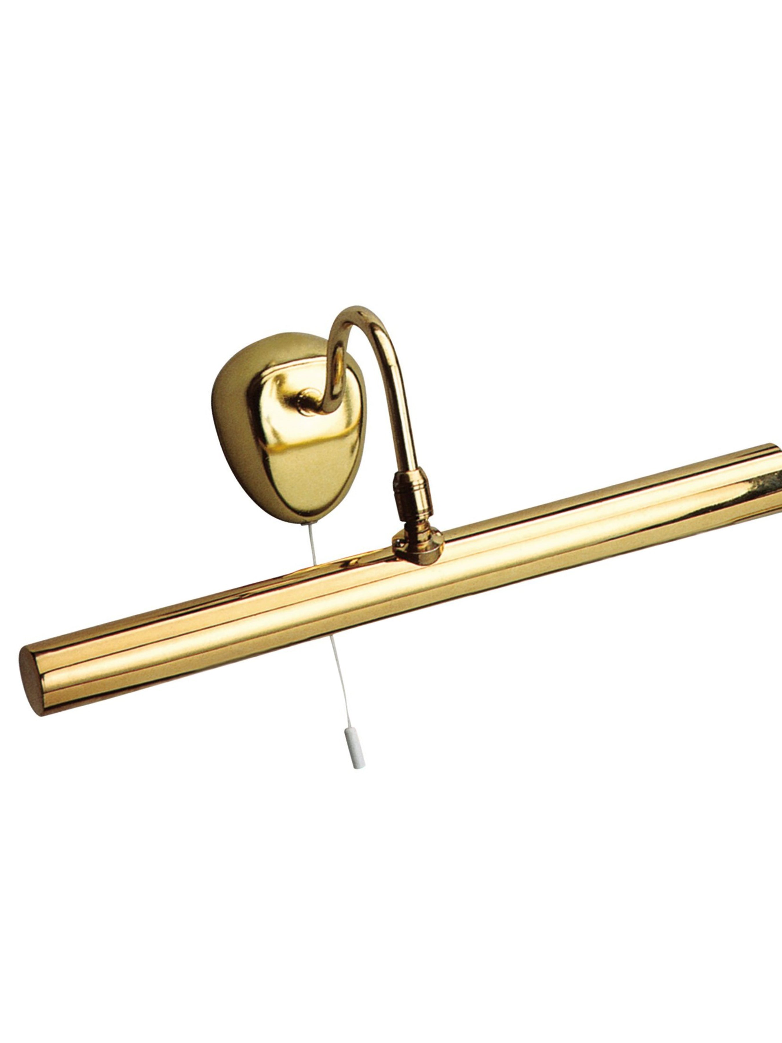 Searchlight Polished Brass 2 Light Picture Light With Adjustable Knuckle Joint