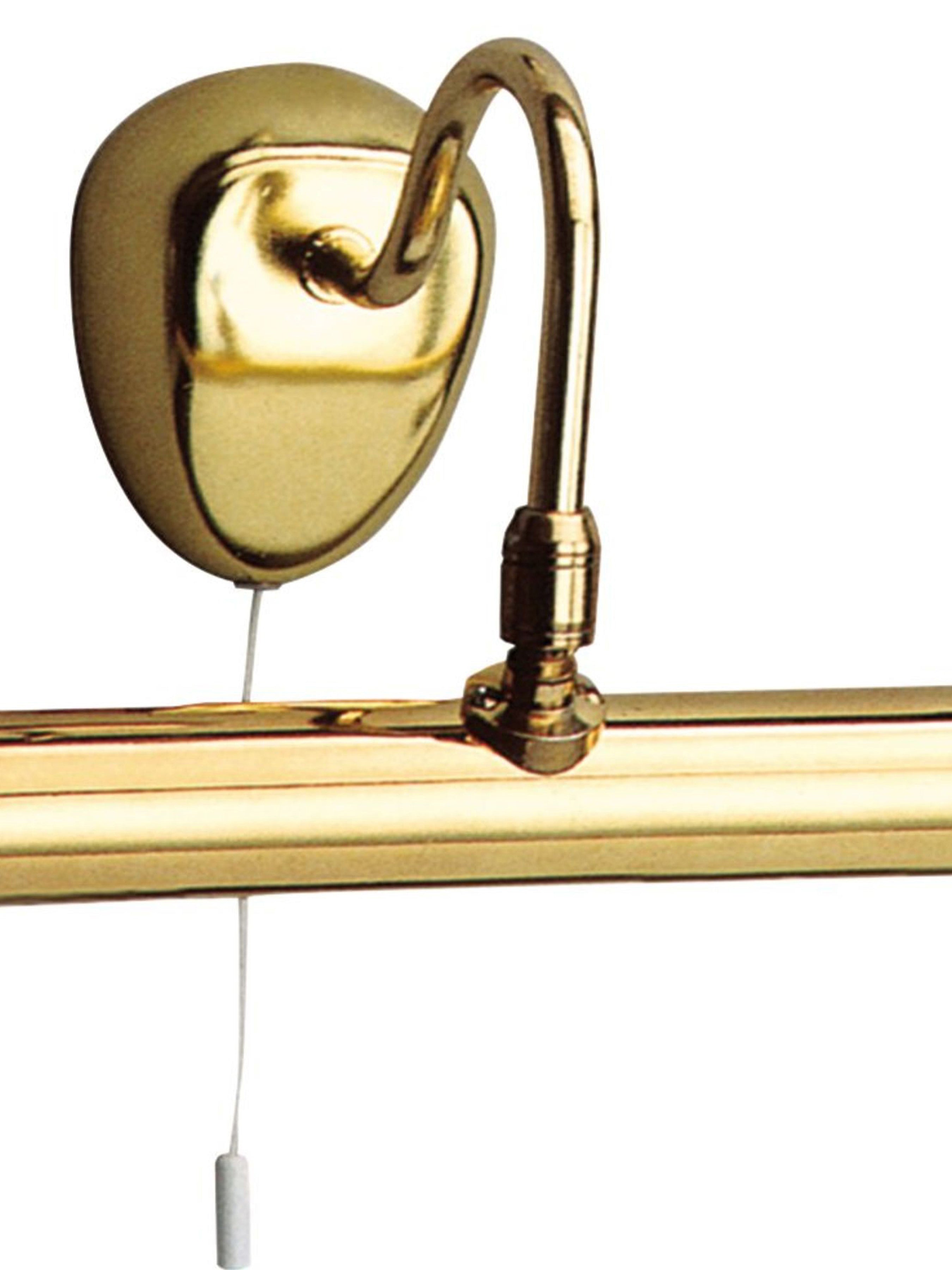 Searchlight Polished Brass 2 Light Picture Light With Adjustable Knuckle Joint