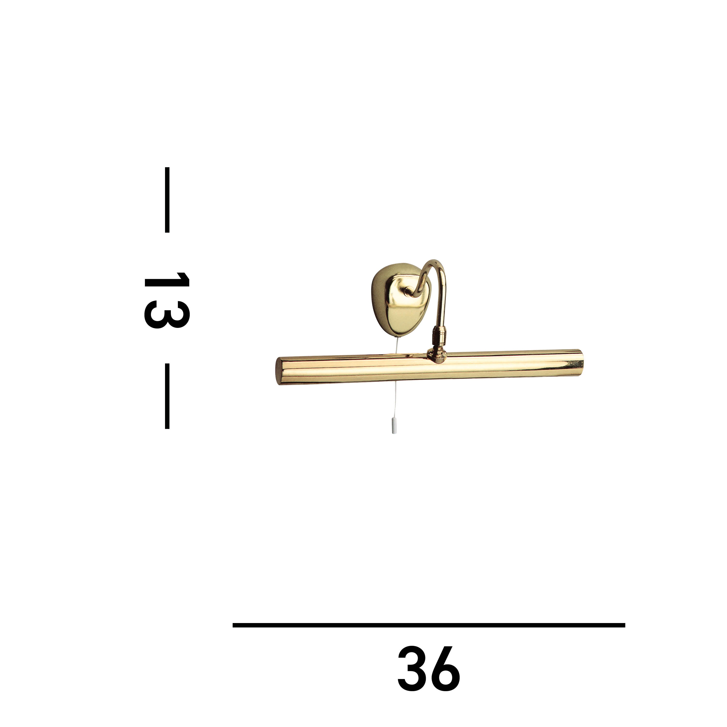 Searchlight Polished Brass 2 Light Picture Light With Adjustable Knuckle Joint