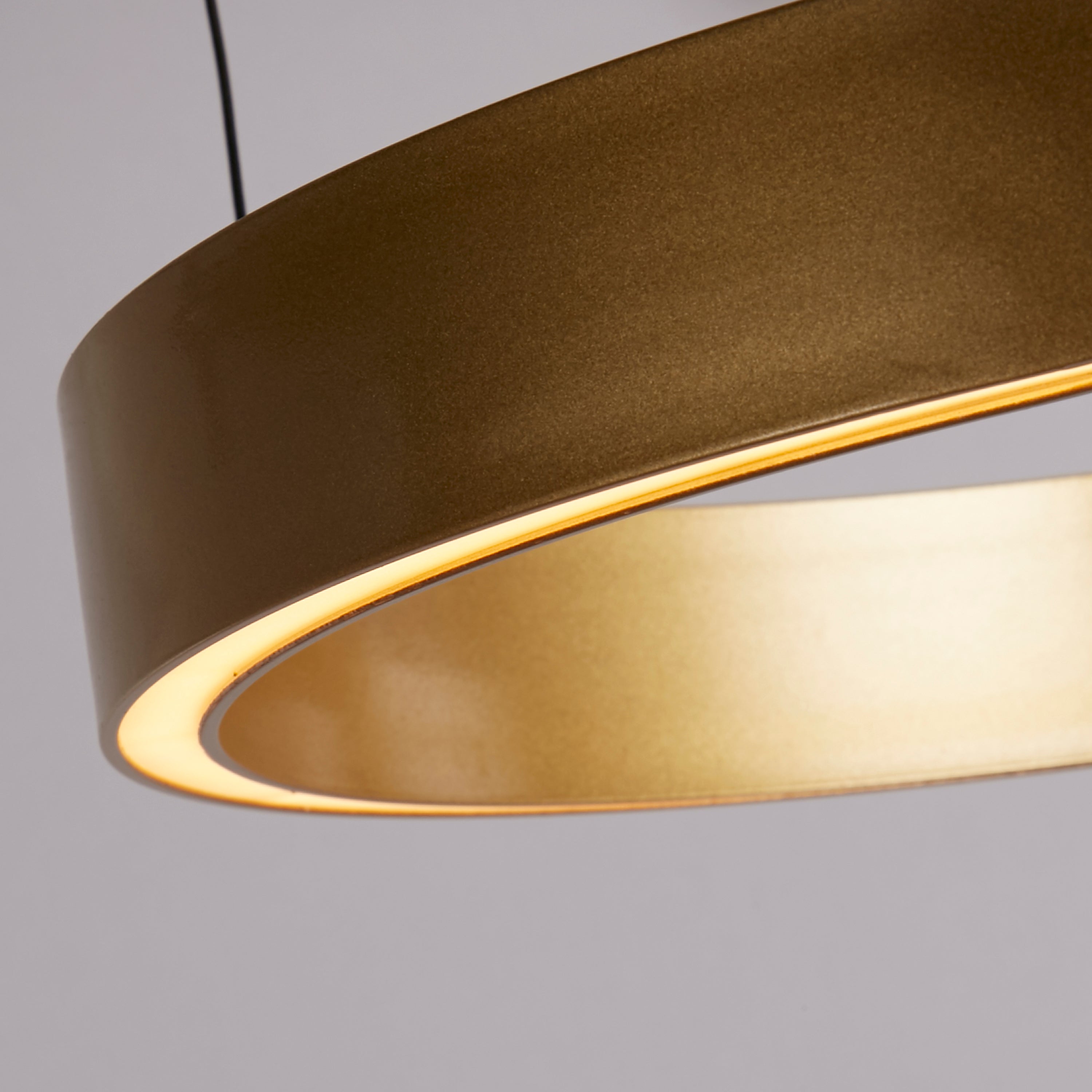 Searchlight Lance 440mm Gesture Control Pendant - Gold Metal & Opal Acrylic