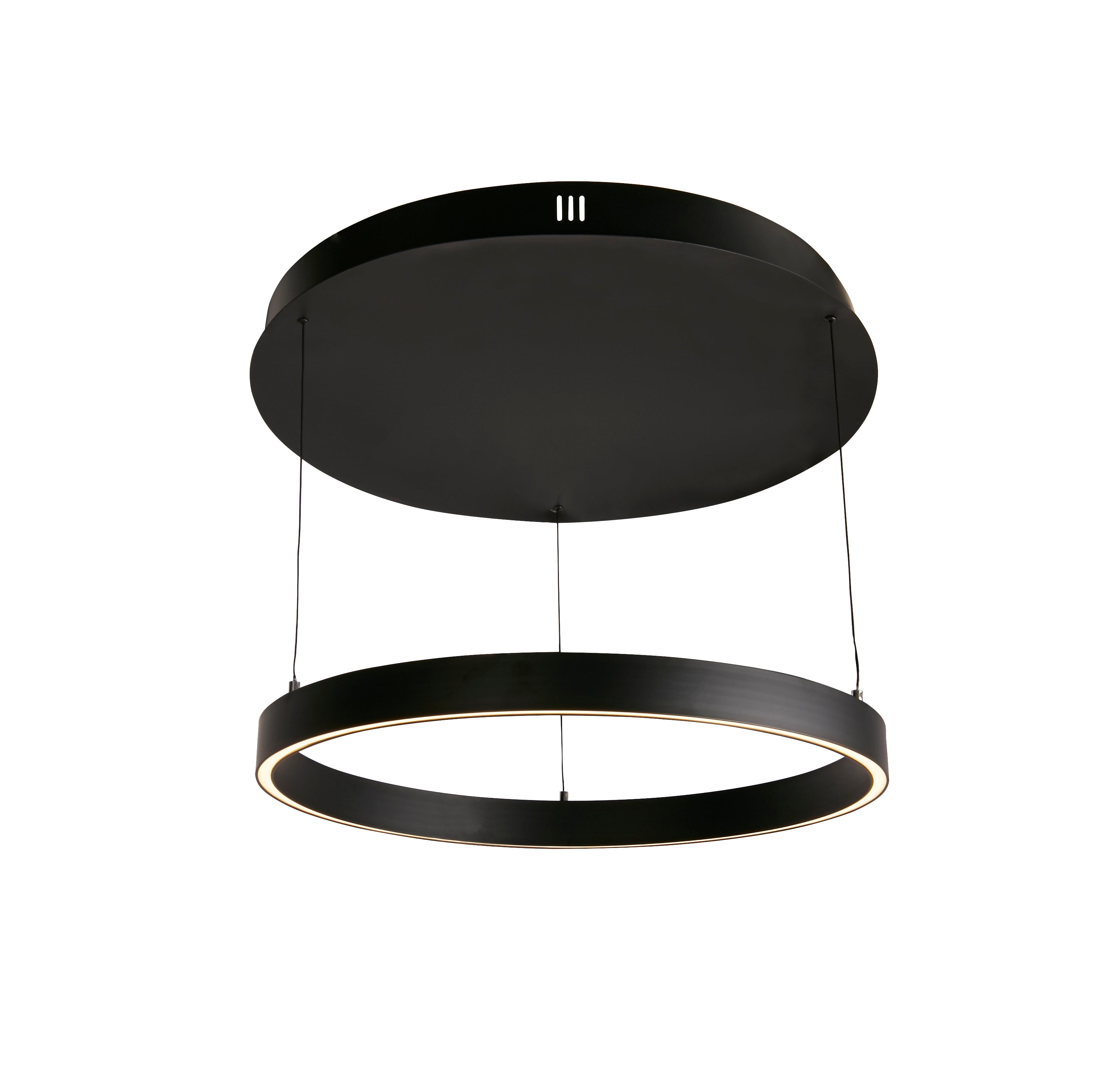Searchlight Lance 640mm Gesture Control Pendant - Black Metal & Opal Acrylic