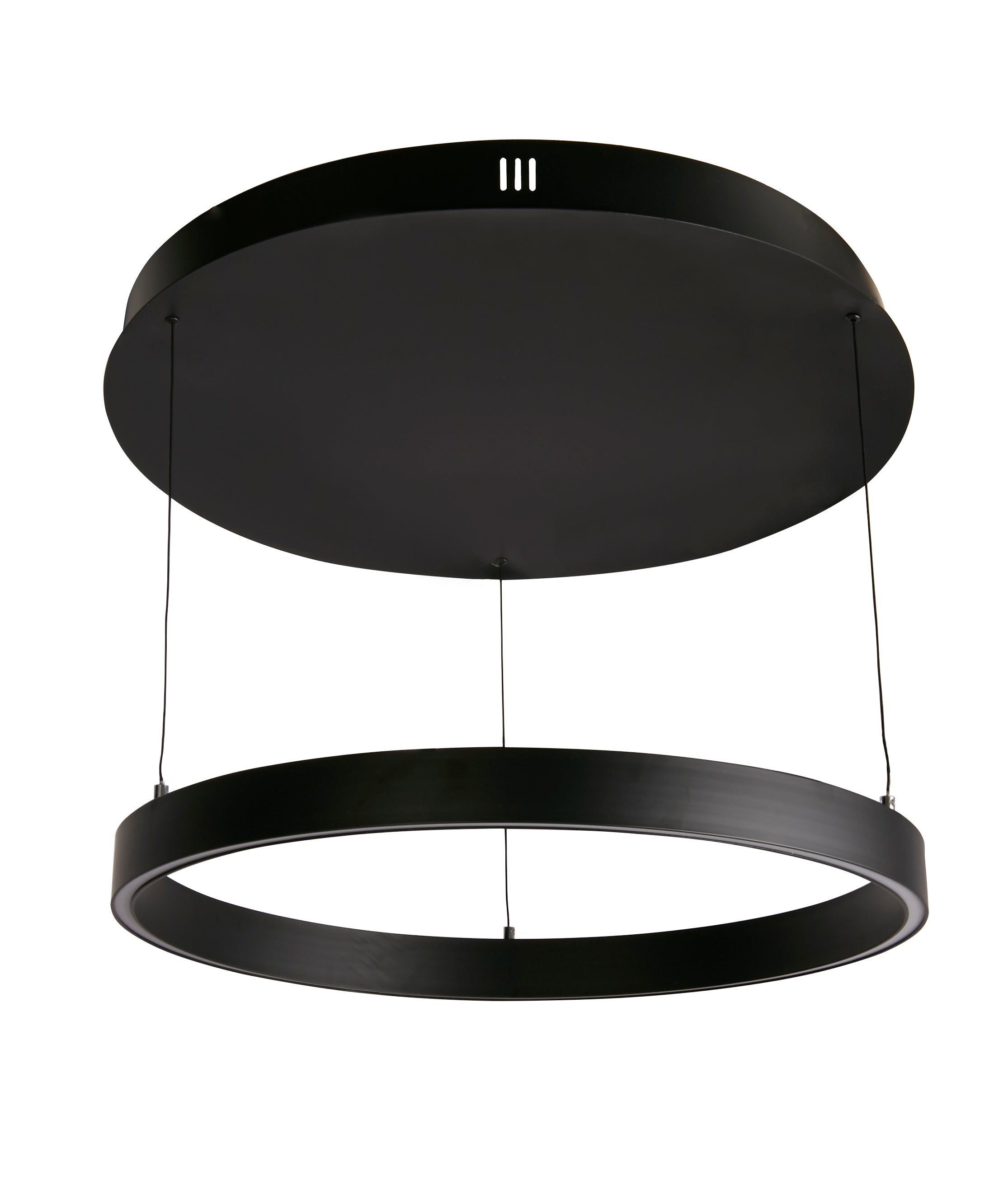 Searchlight Lance 640mm Gesture Control Pendant - Black Metal & Opal Acrylic