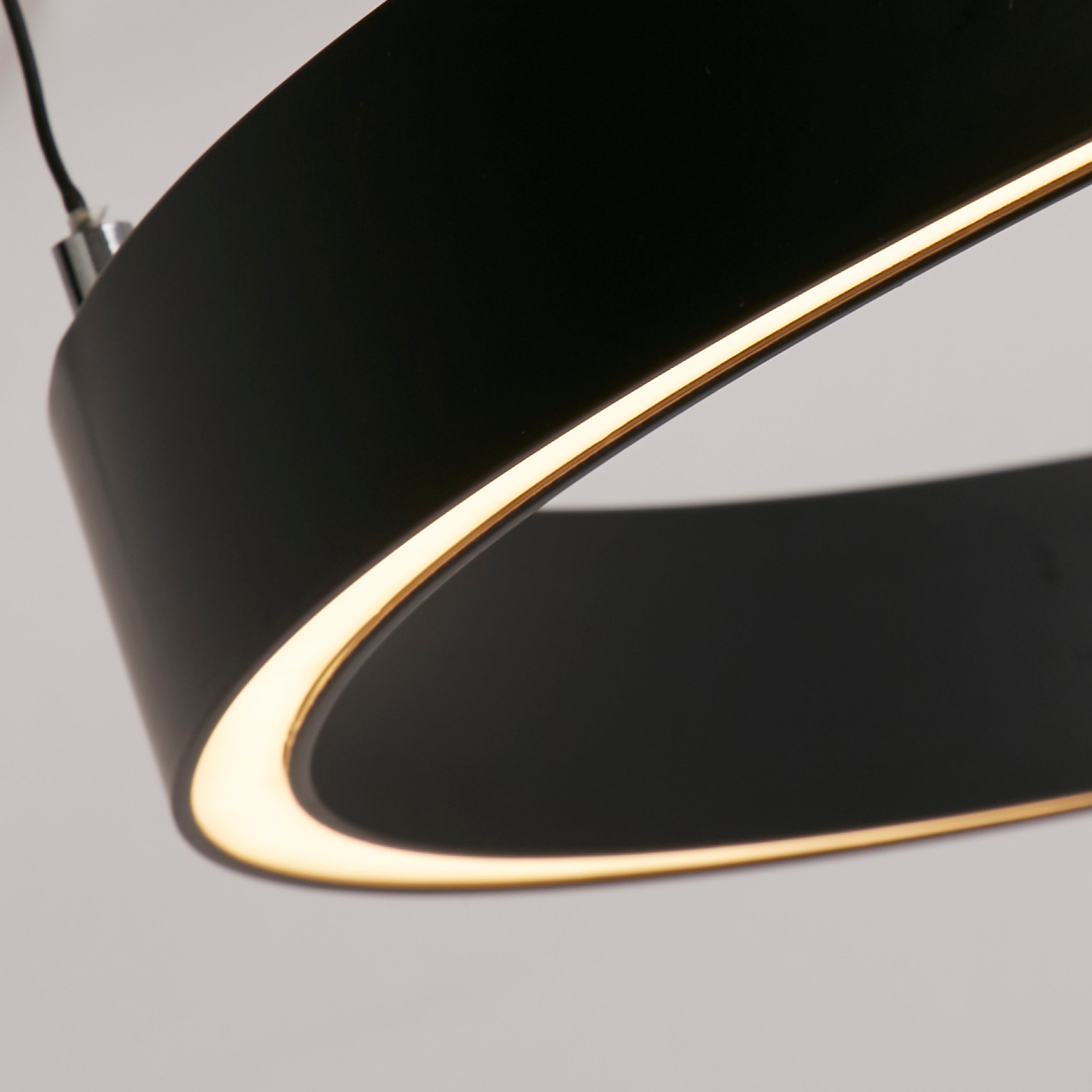 Searchlight Lance 640mm Gesture Control Pendant - Black Metal & Opal Acrylic