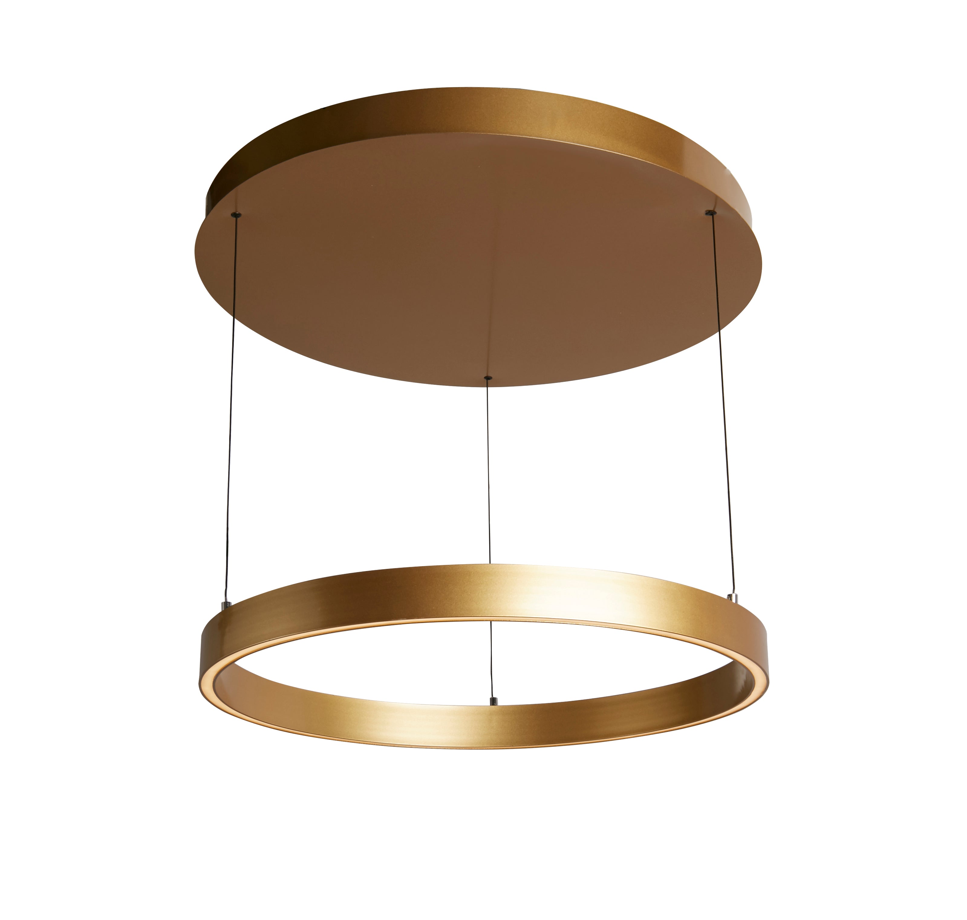 Searchlight Lance 640mm Gesture Control Pendant - Gold Metal & Opal Acrylic