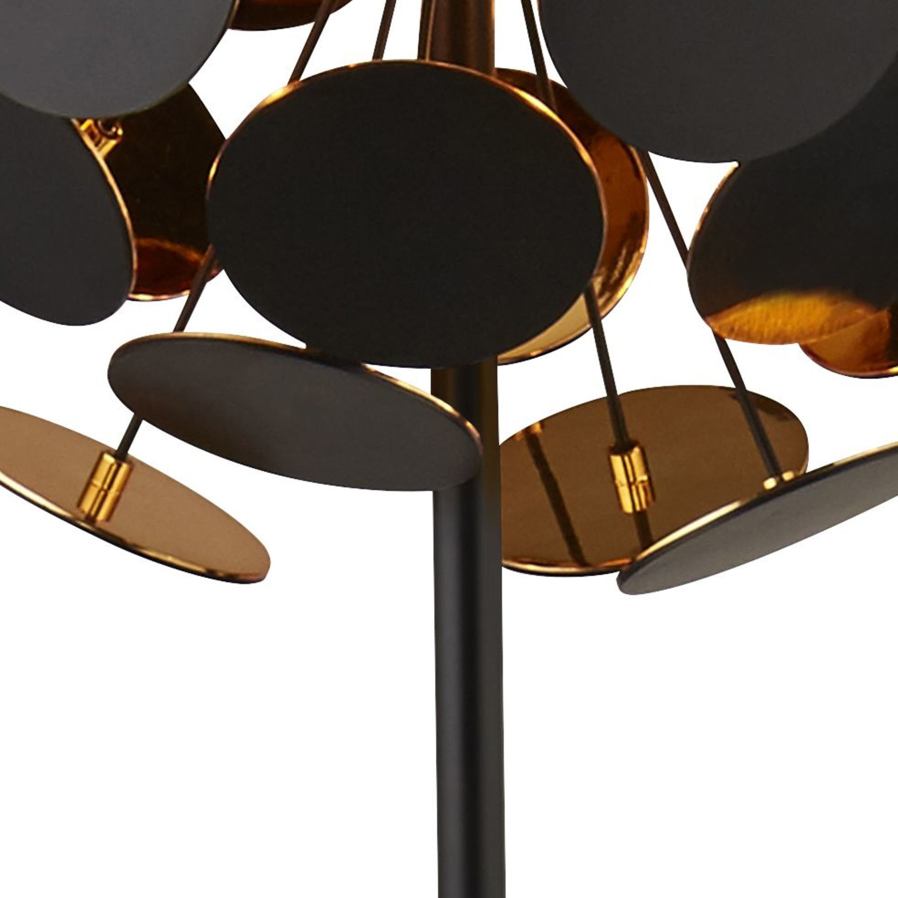 Searchlight Darnley 3 Light Table Lamp - Matt Black & Gold