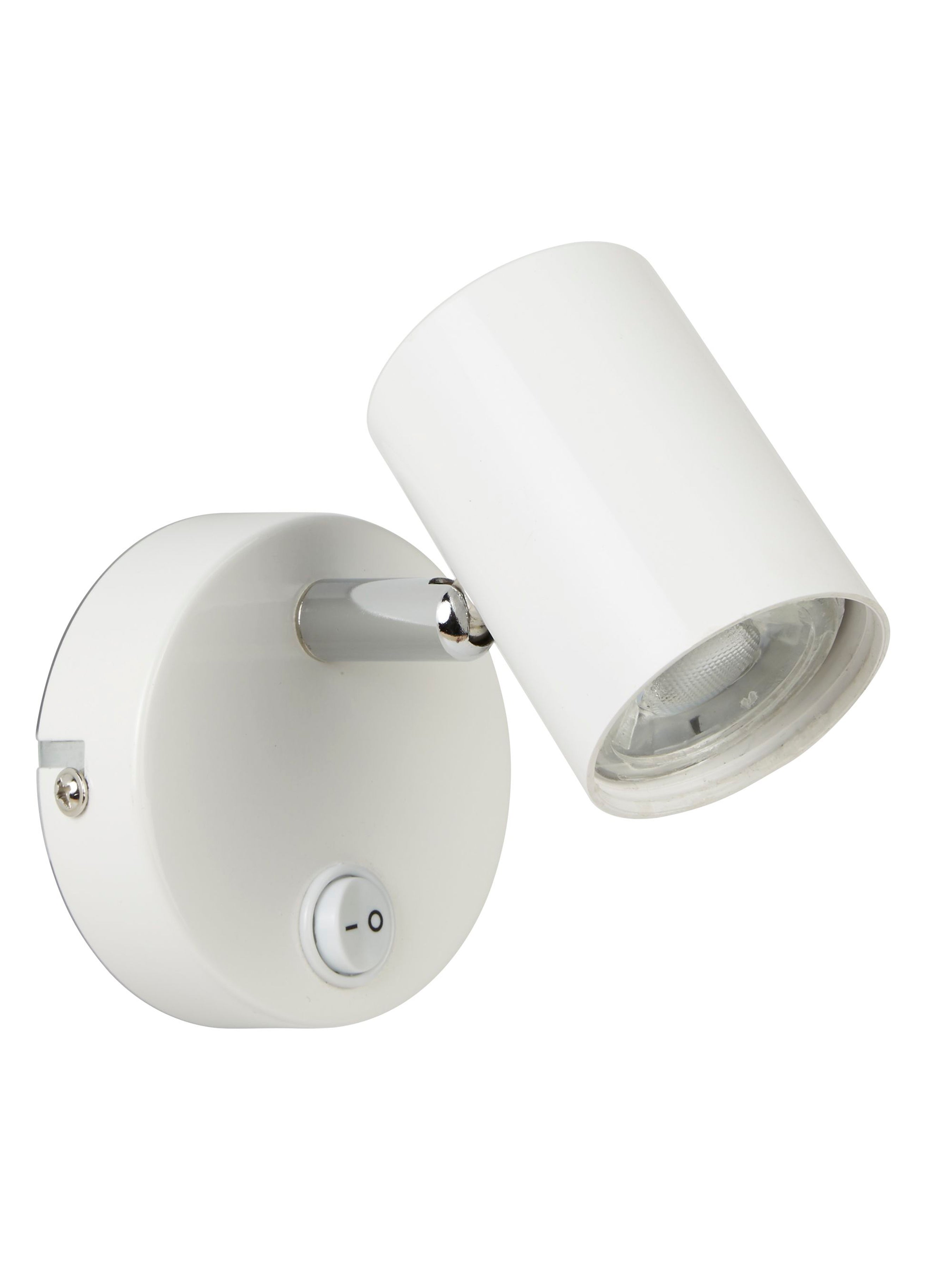 Searchlight Redfern Single Cylinder Head Spot Wall Bracket, White & Chrome