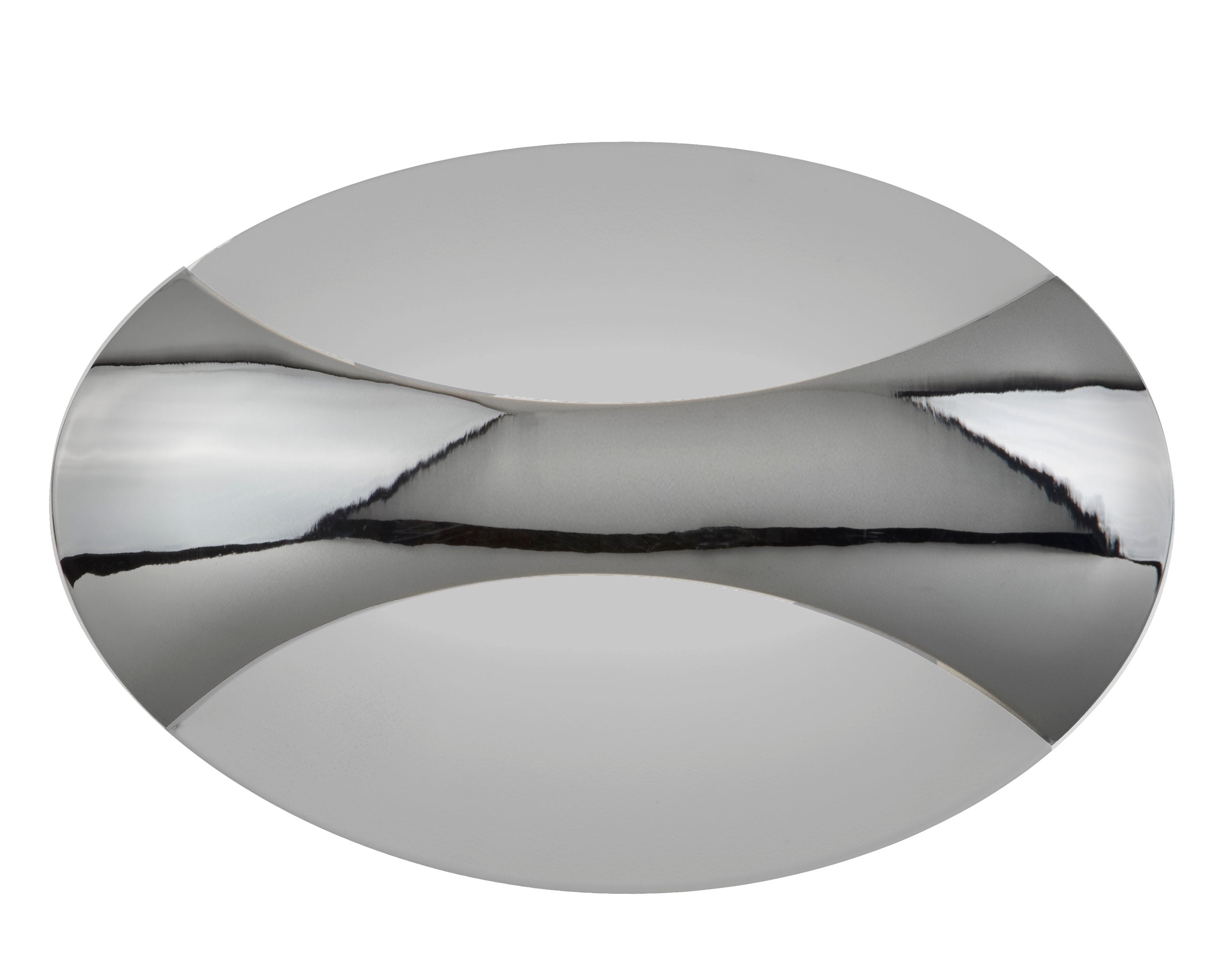 Searchlight Gerald LED Wall Light Oval - Chrome & Sand White