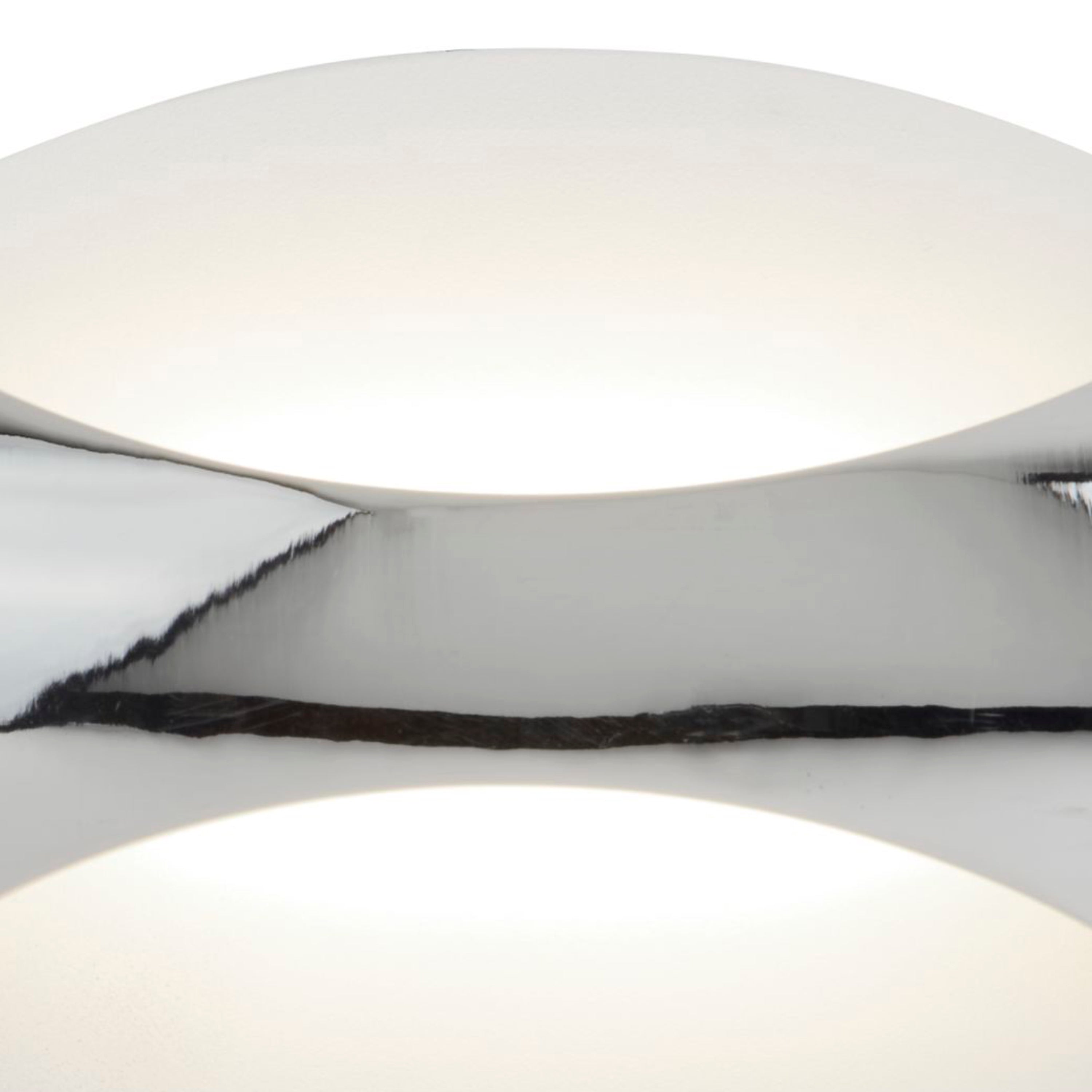 Searchlight Gerald LED Wall Light Oval - Chrome & Sand White