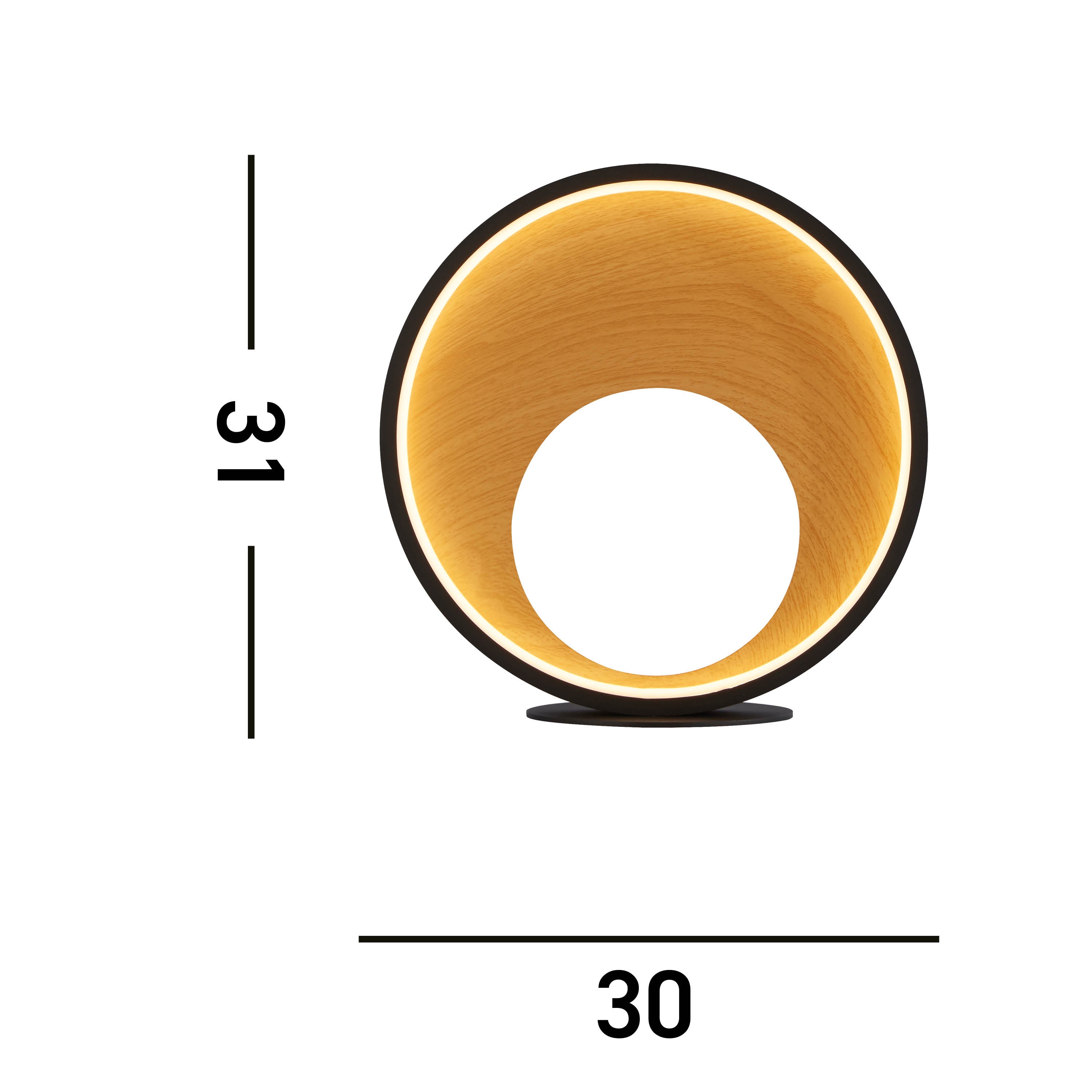 Searchlight Chambers Table Lamp - Black Metal & Wood