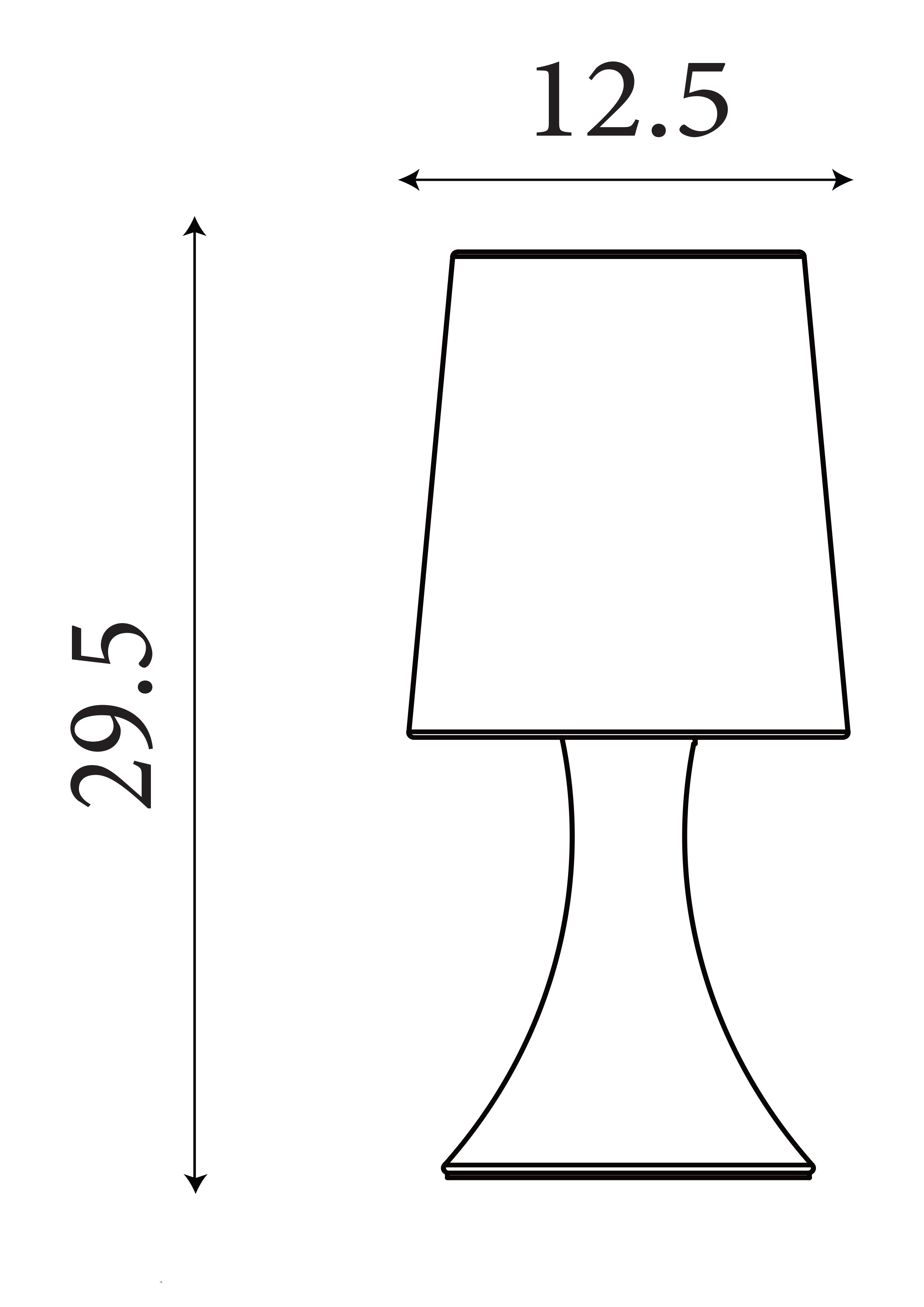Searchlight Touch Table Lamp, Satin Silver Base, White Tapered Shade