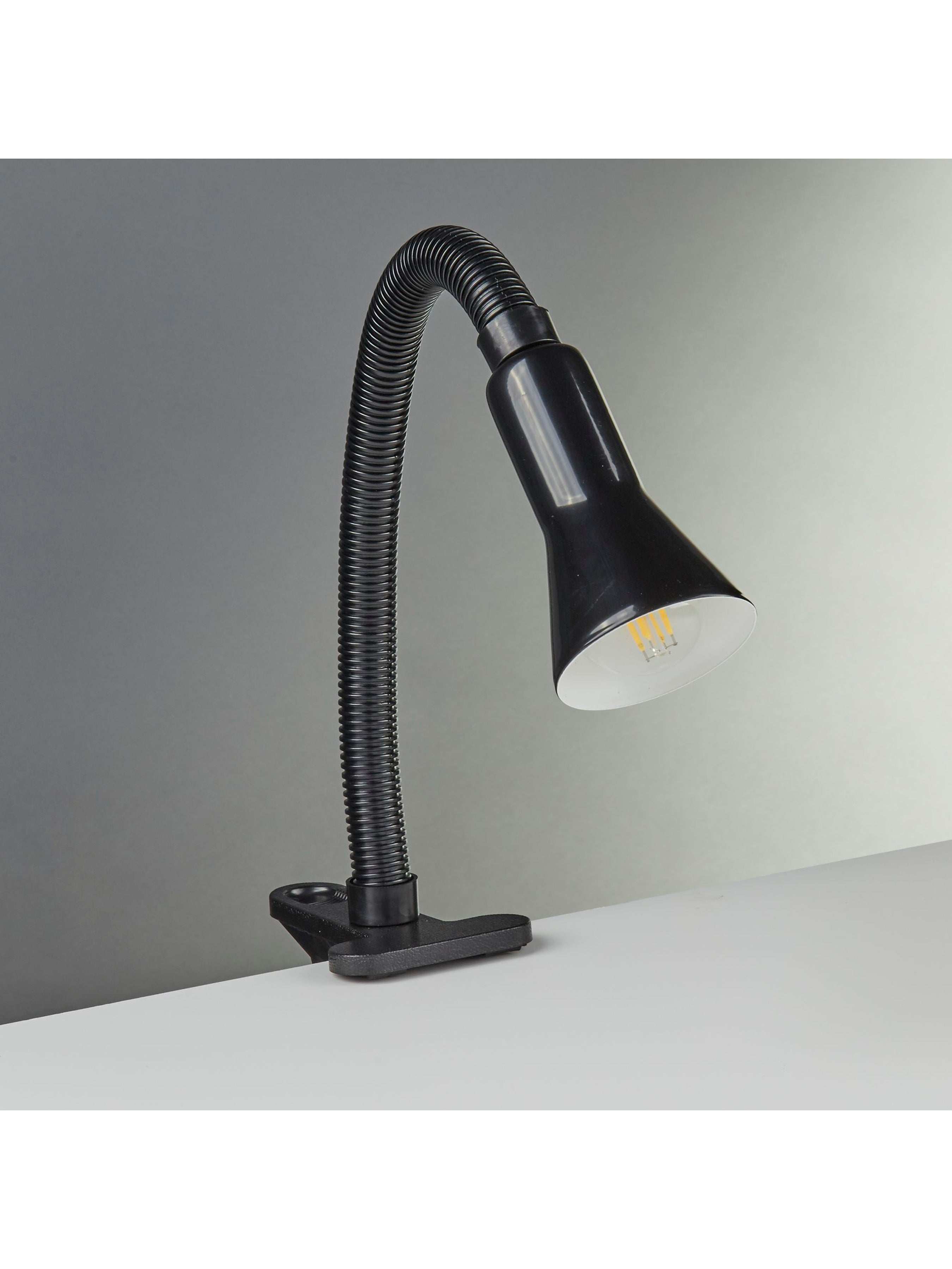 Searchlight Dane Desk Partners - Black Flex Clip Task Lamp