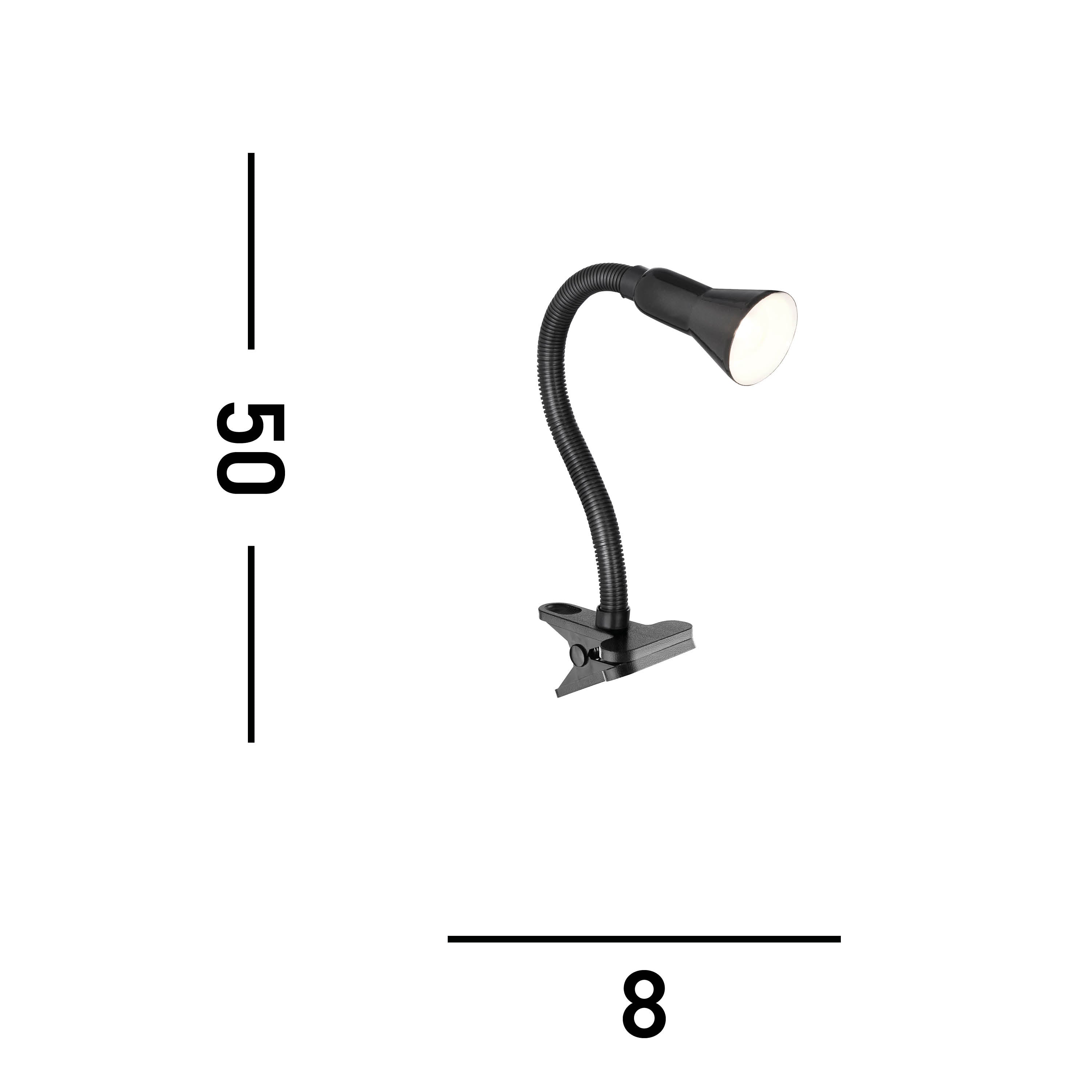 Searchlight Dane Desk Partners - Black Flex Clip Task Lamp