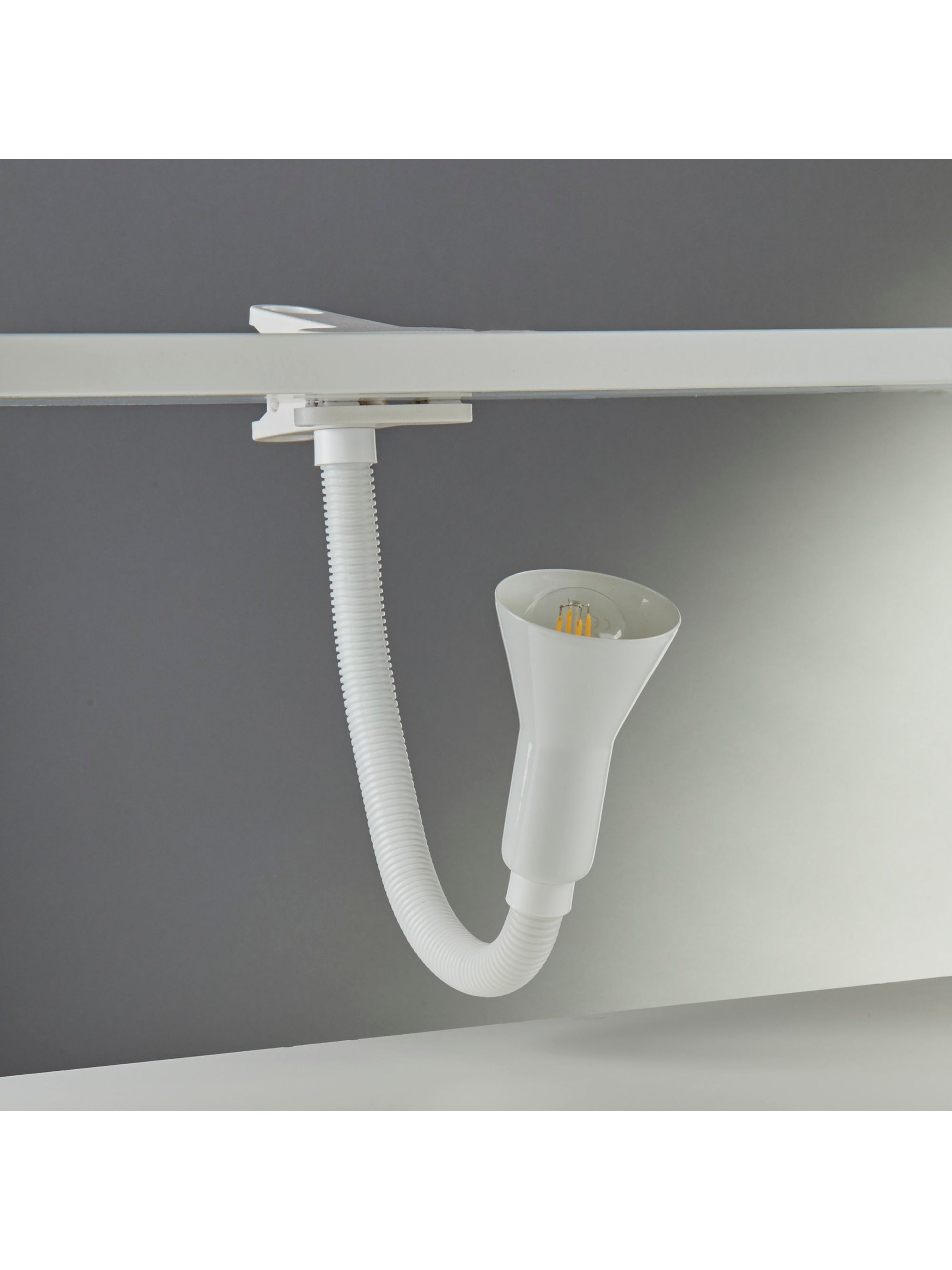 Searchlight Dane Desk Partners - White Flex Clip Task Lamp