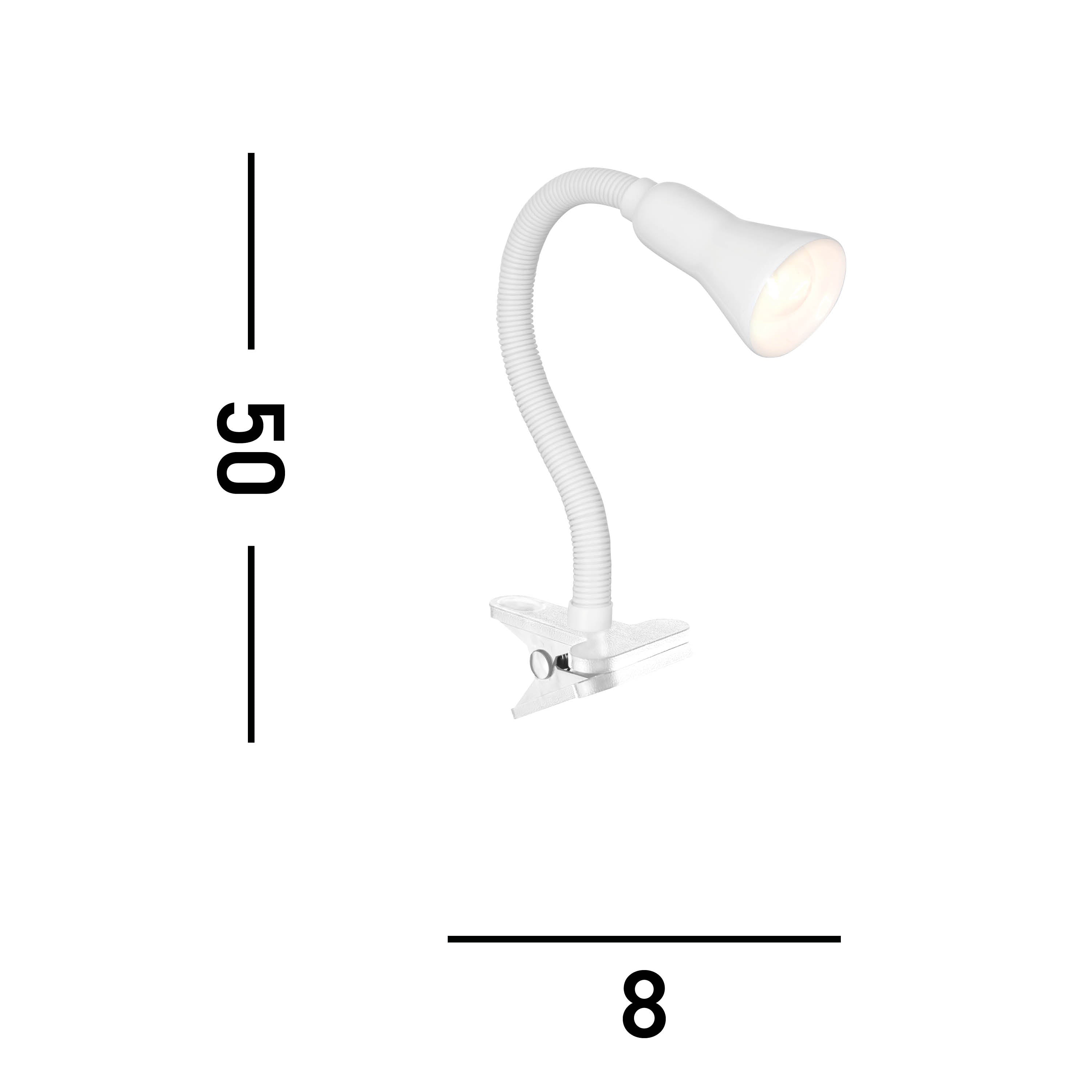 Searchlight Dane Desk Partners - White Flex Clip Task Lamp