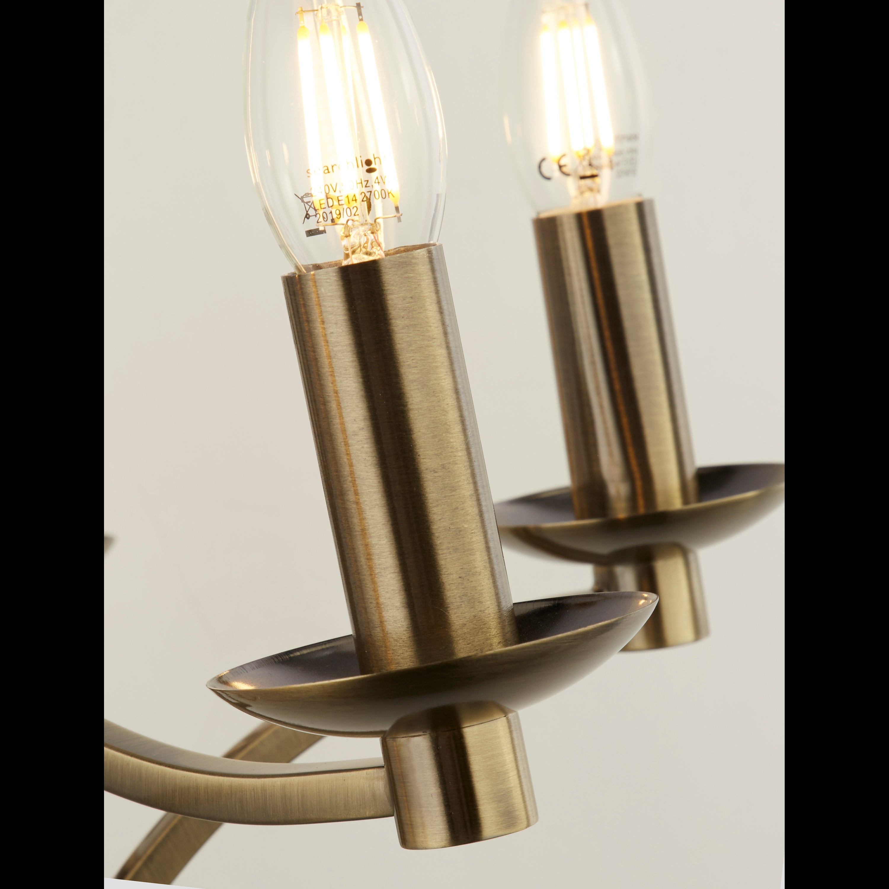 Searchlight Arley 12 Light Ceiling Pendant - Antique Brass