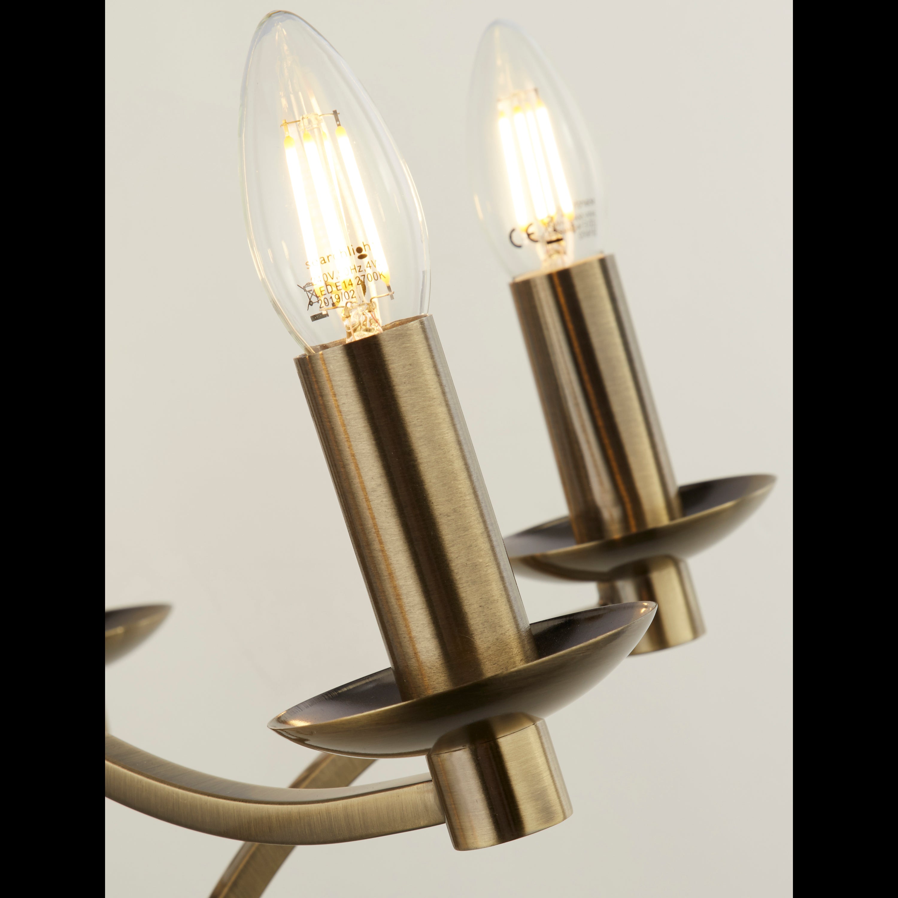 Searchlight Arley 6 Light Ceiling Pendant - Antique Brass
