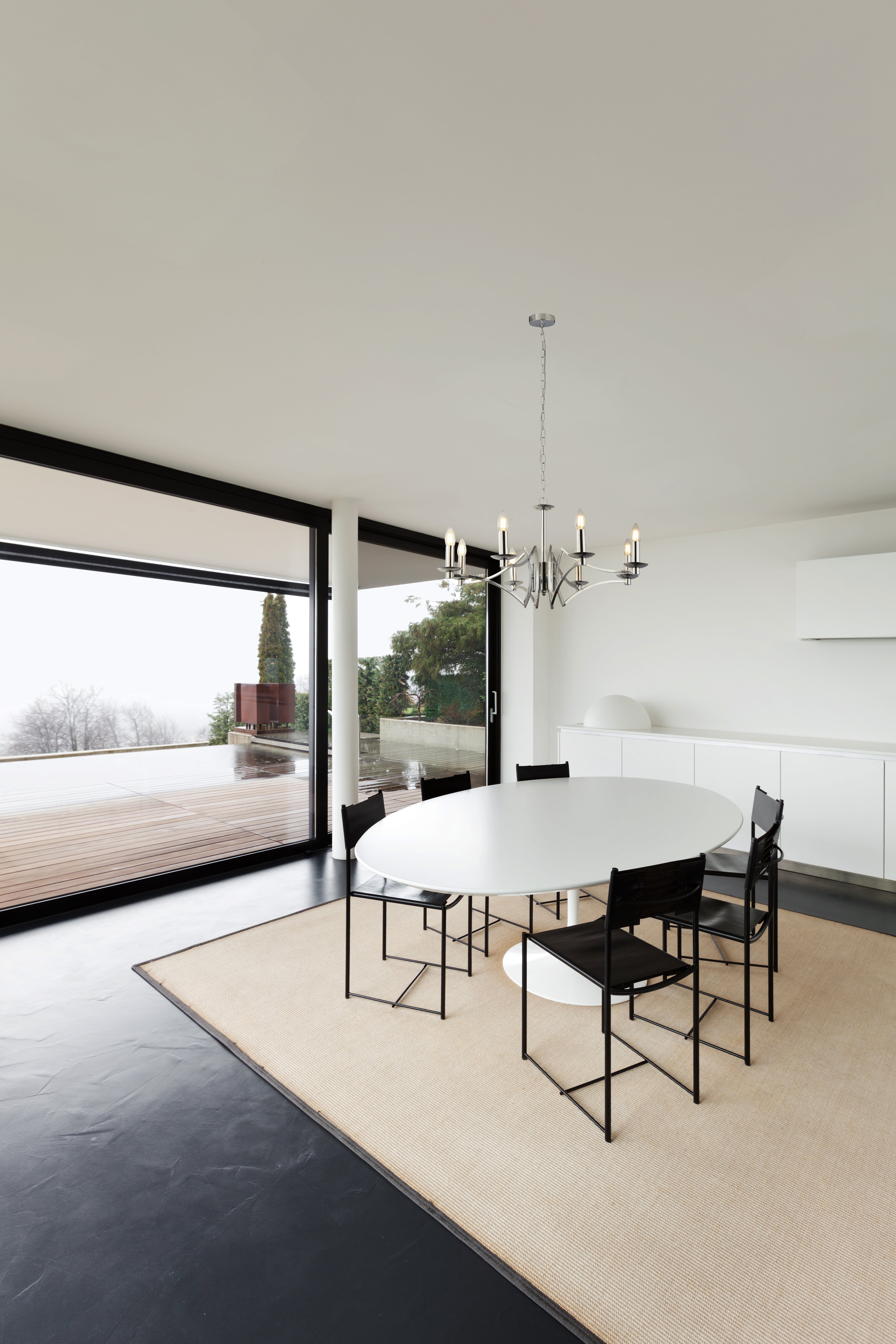 Searchlight Arley 8 Light Ceiling Pendant - Chrome