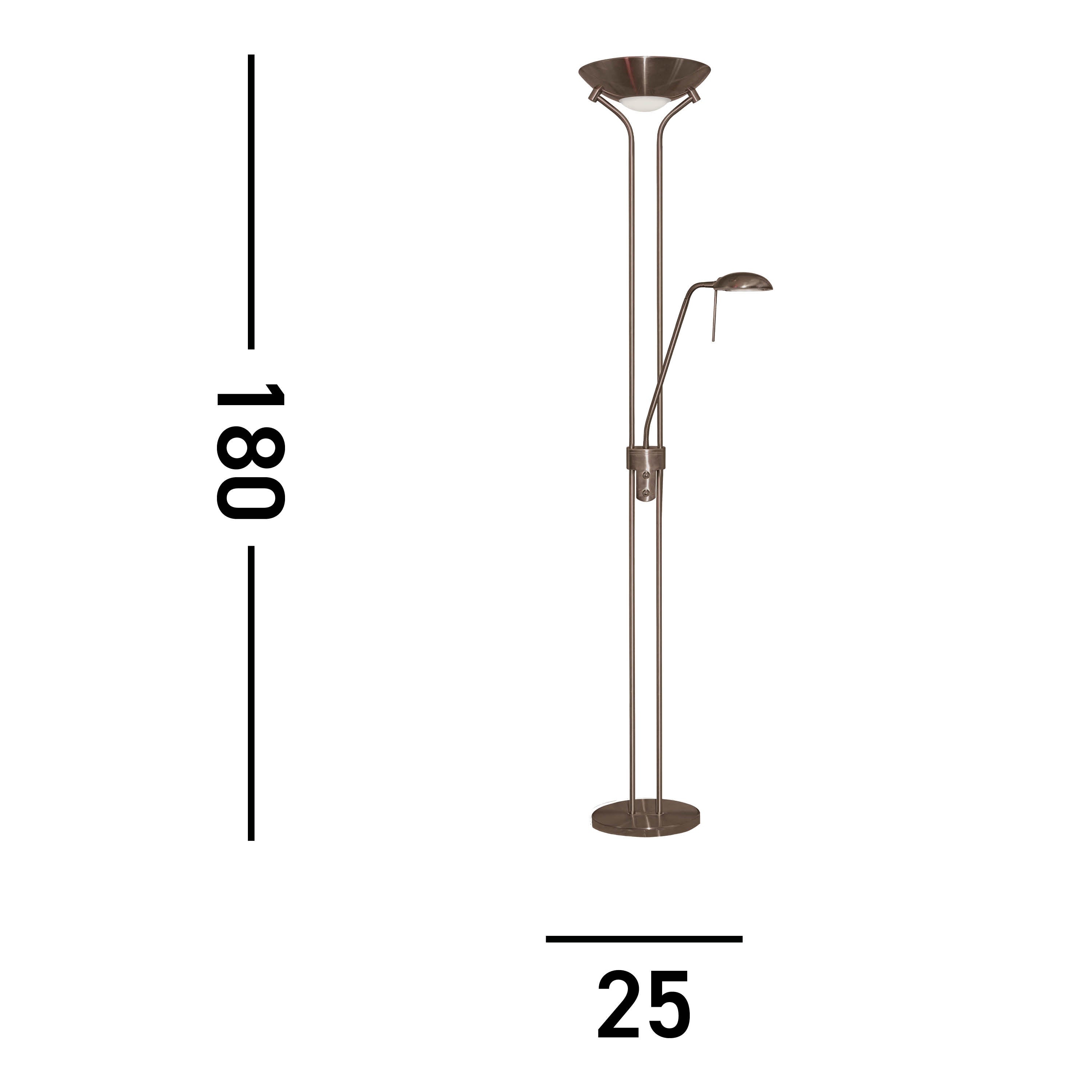 Searchlight Angela Antique Brass Mother And Child Floor Lamp With Double Dimmer